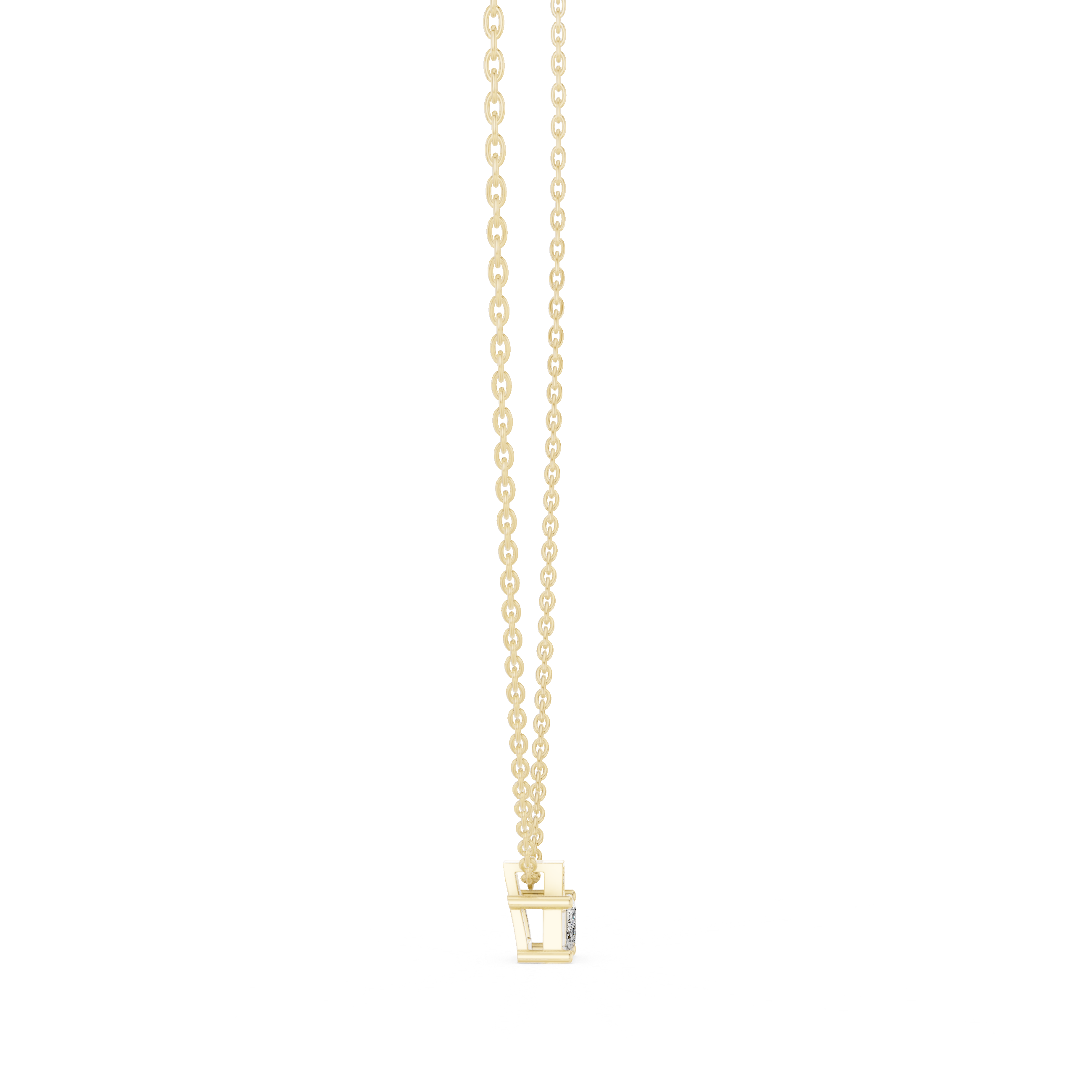 Emerald-Cut Diamond Pendant Necklace