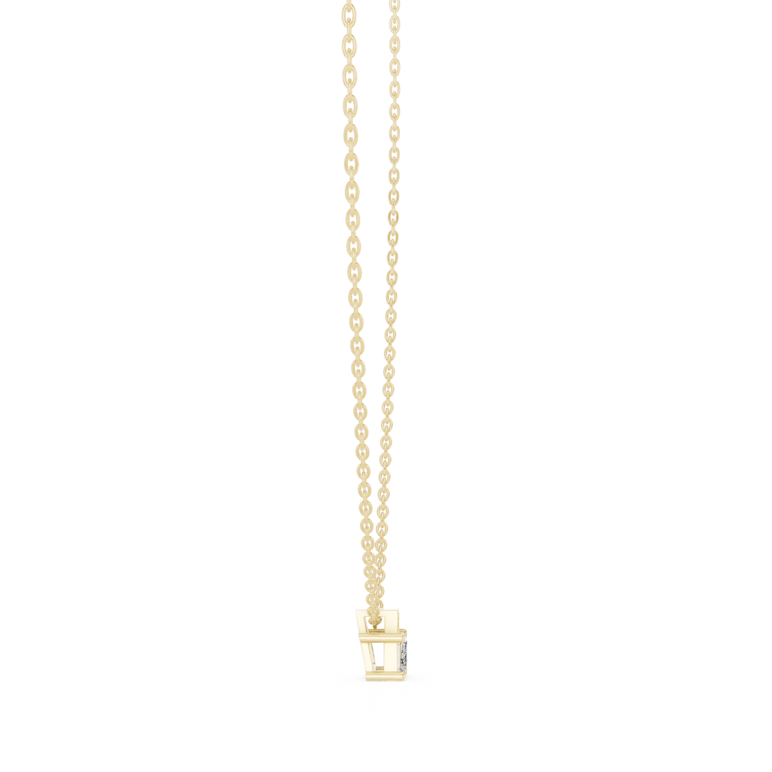 Emerald-Cut Diamond Pendant Necklace