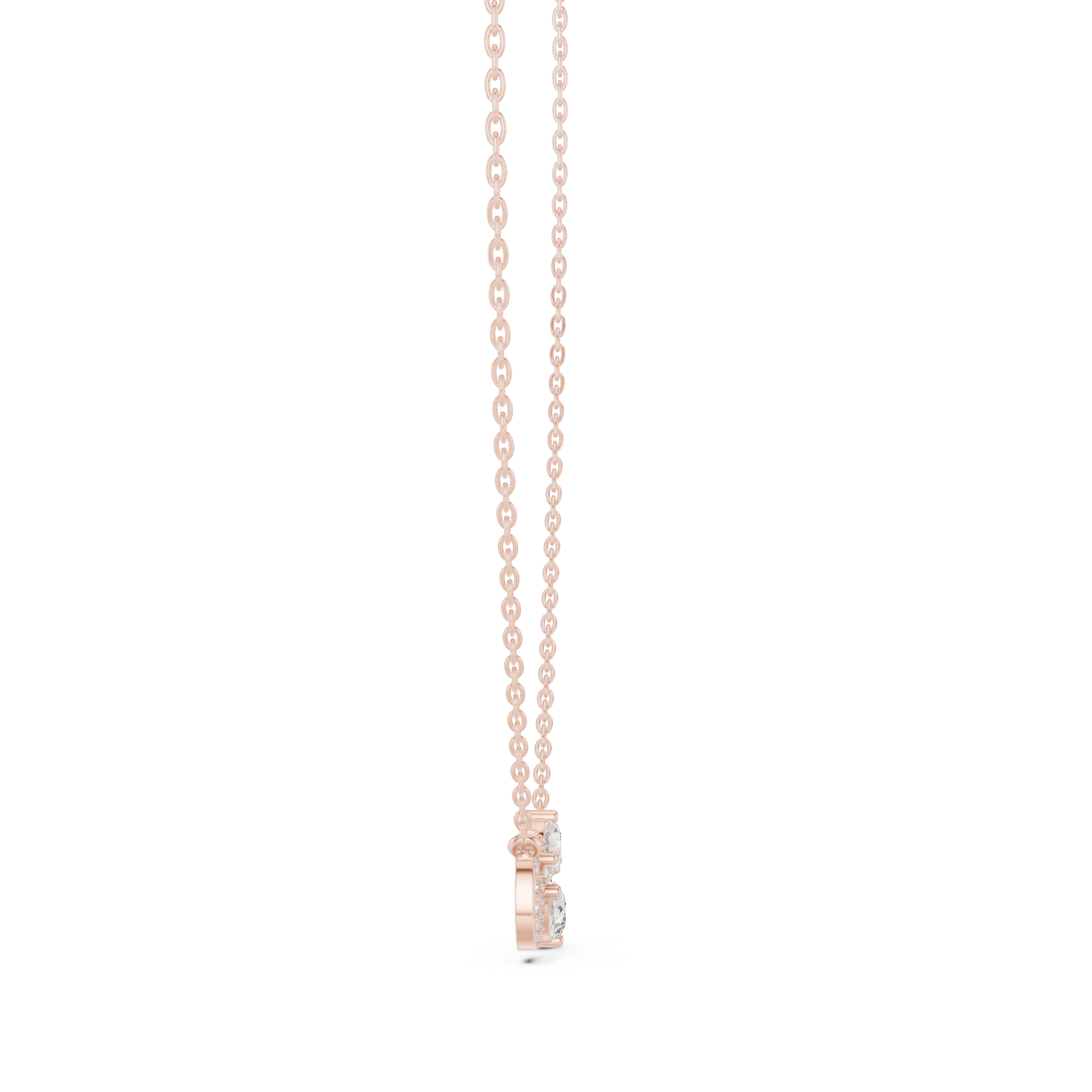 Infinity Two-Stone Diamond Pendant Necklace