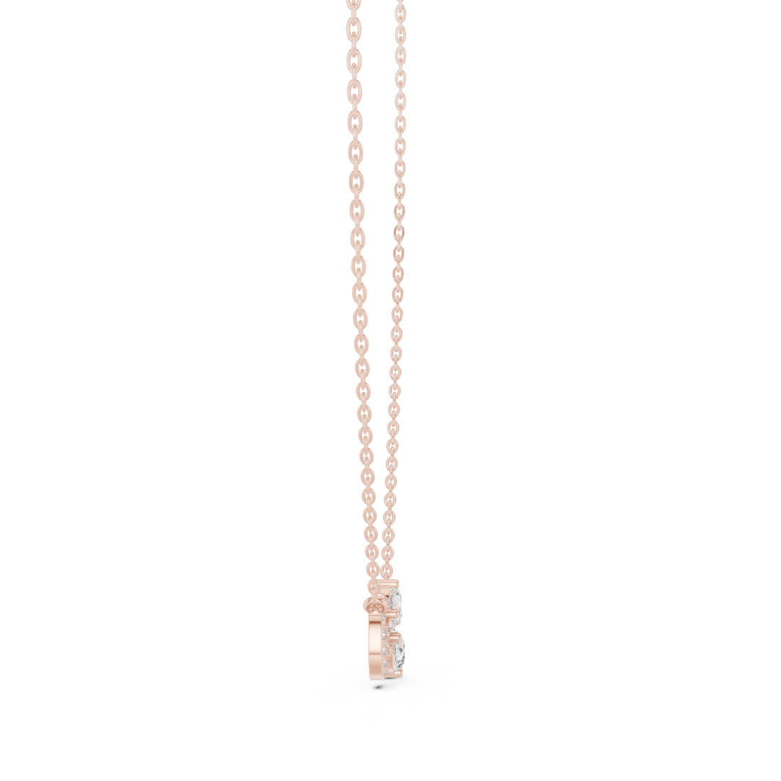 Infinity Two-Stone Diamond Pendant Necklace