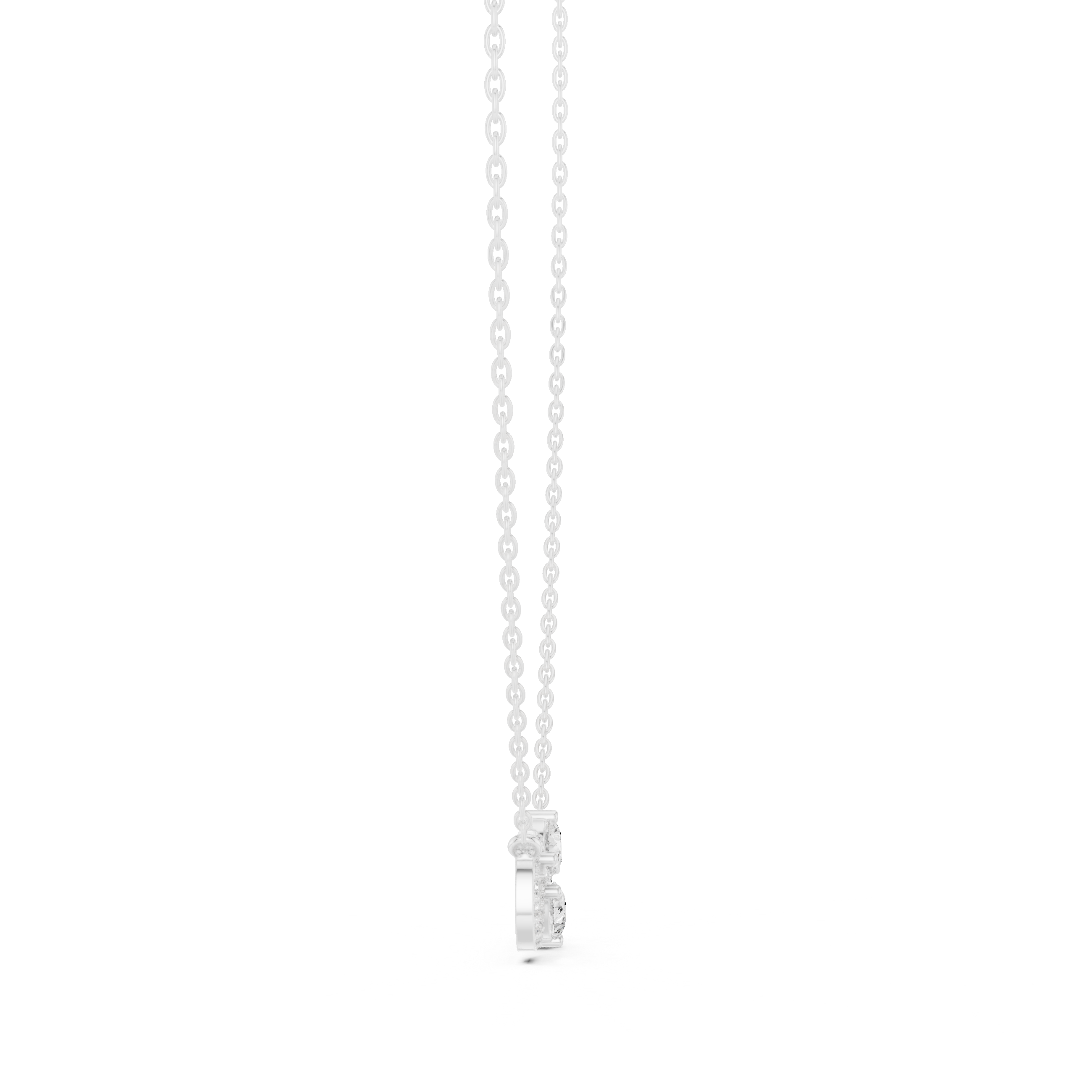 Infinity Two-Stone Diamond Pendant Necklace