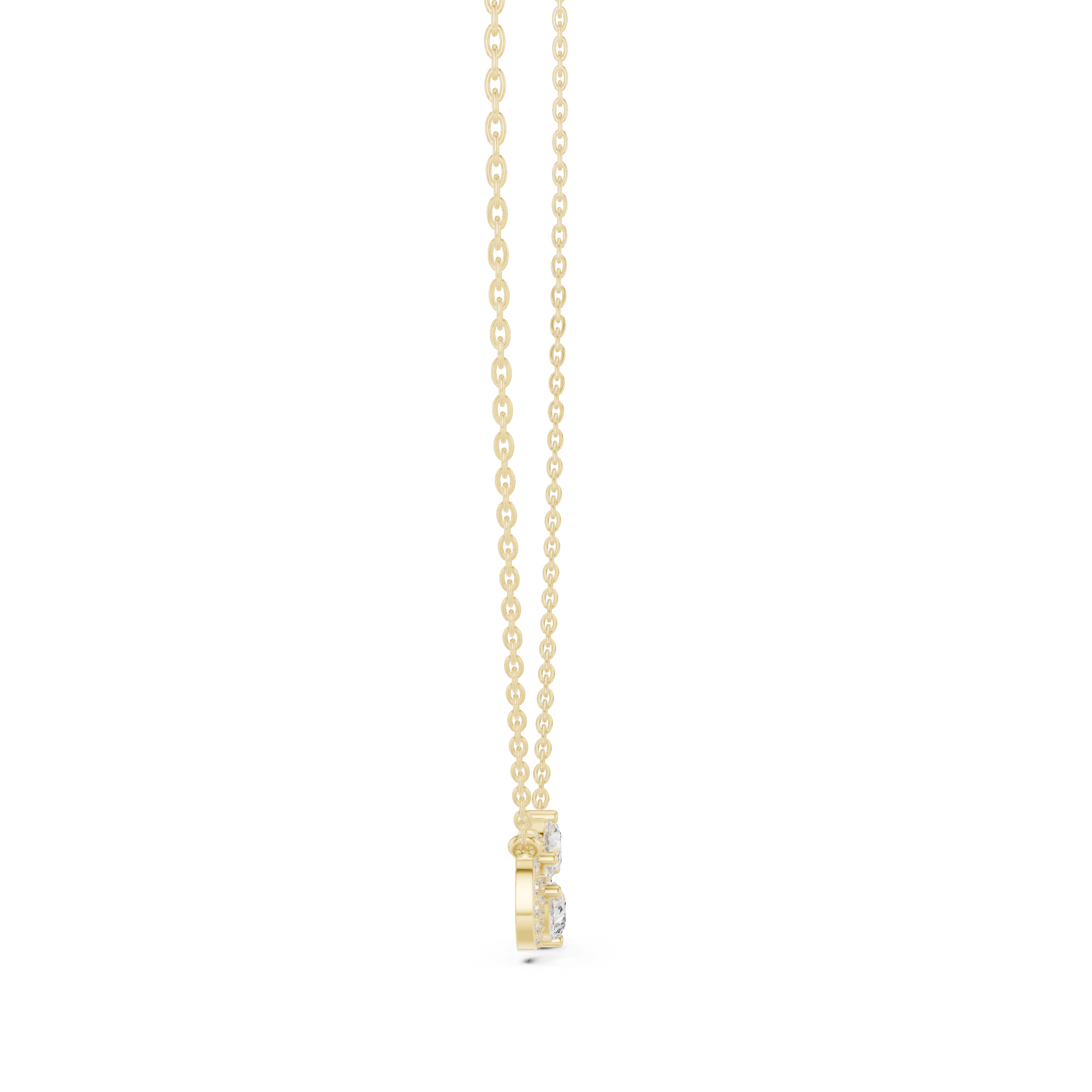 Infinity Two-Stone Diamond Pendant Necklace