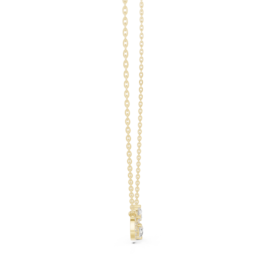 Infinity Two-Stone Diamond Pendant Necklace