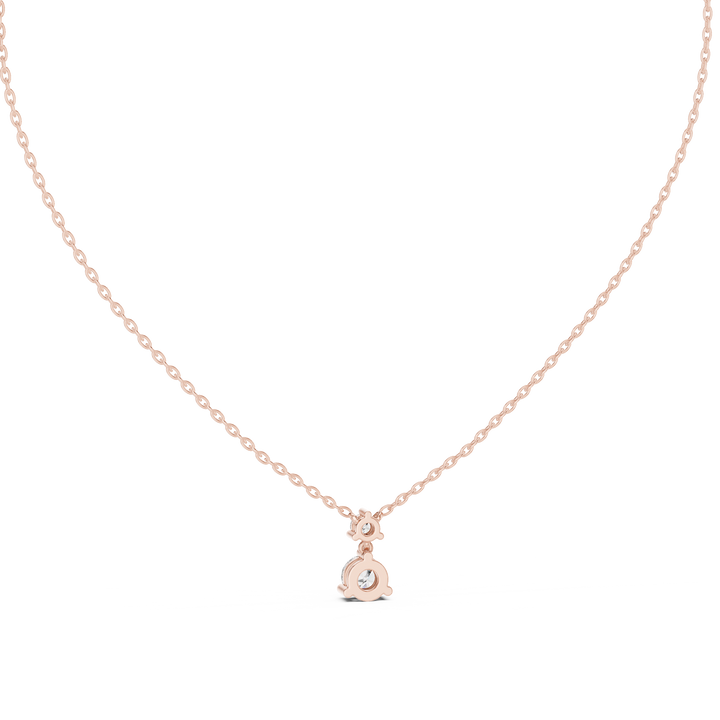 Two-Diamond Drop Pendant Necklace
