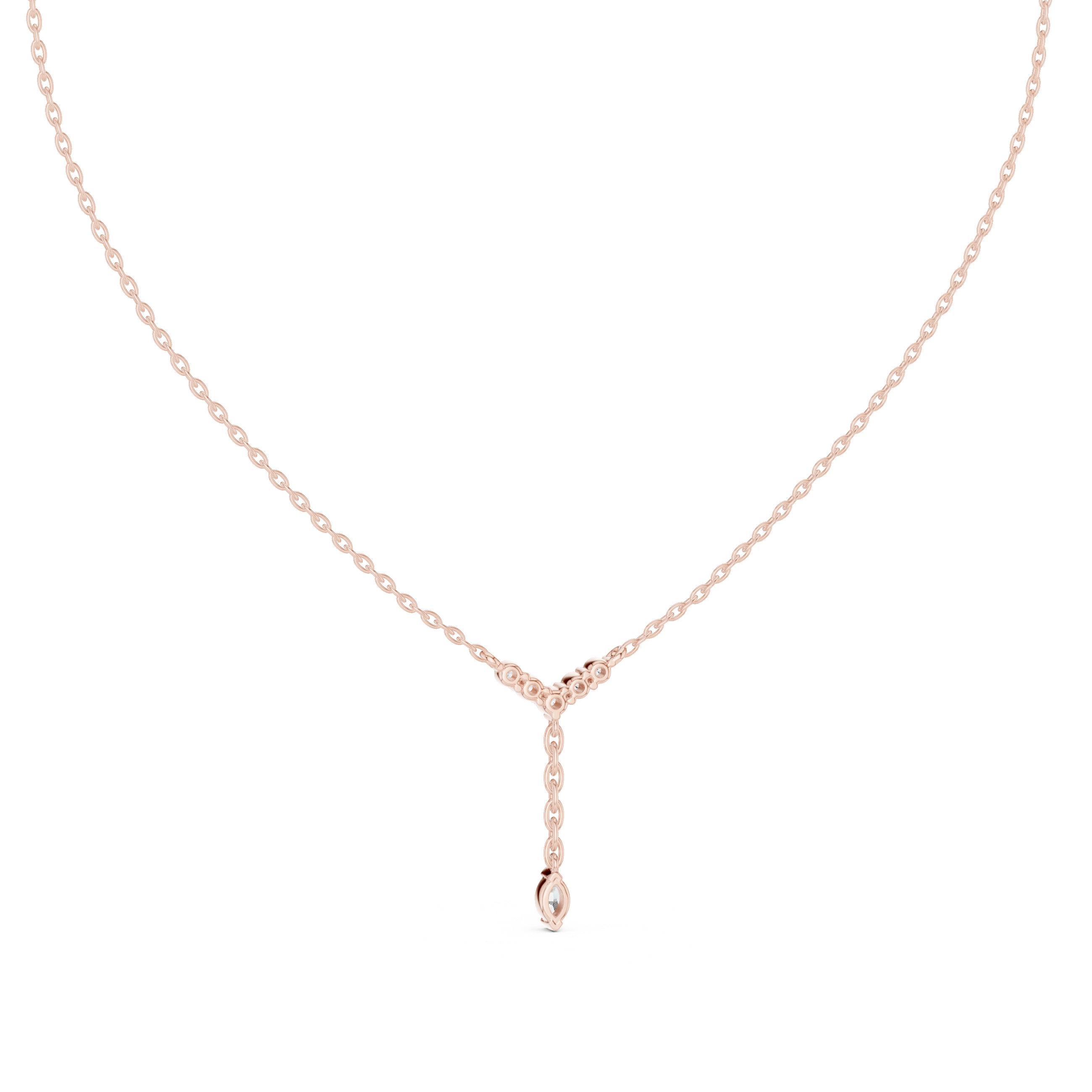 Diamond Drop Y-Necklace with Pear Accent