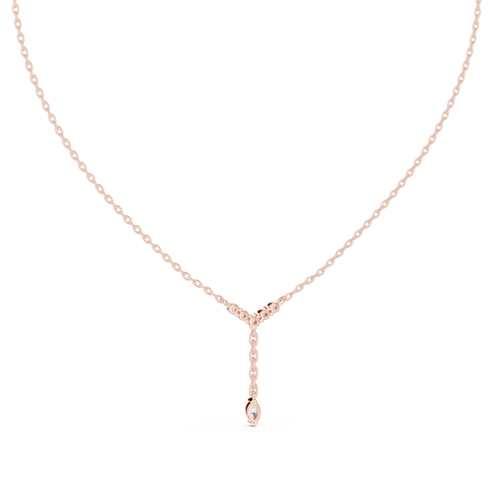 Diamond Drop Y-Necklace with Pear Accent