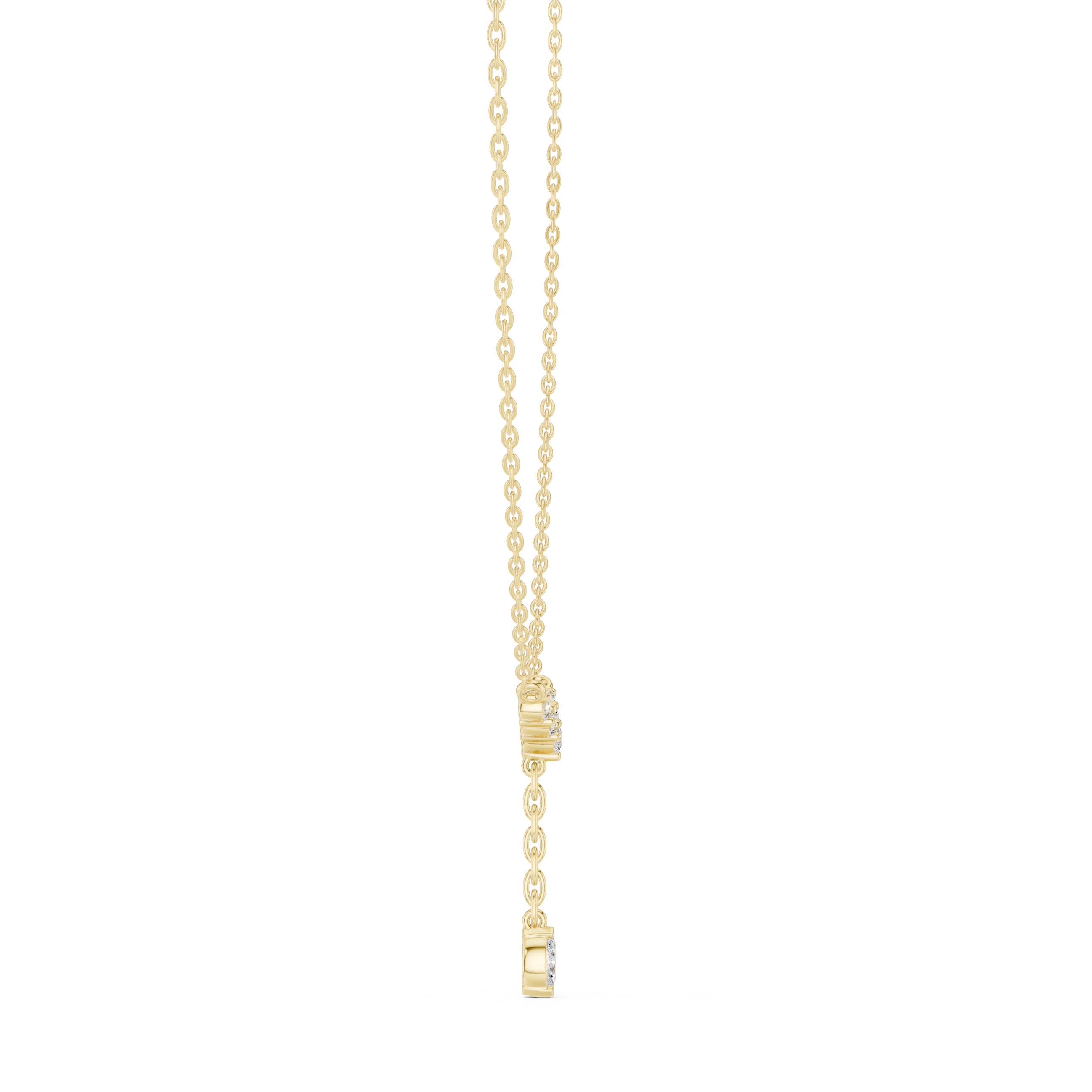 Diamond Drop Y-Necklace with Pear Accent