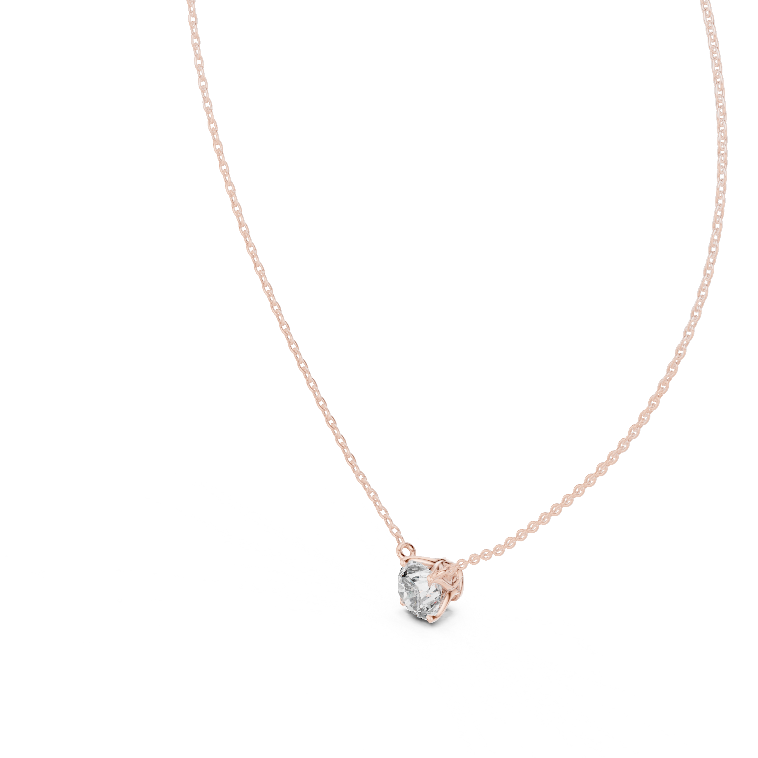 Classic Round Solitaire Diamond Pendant