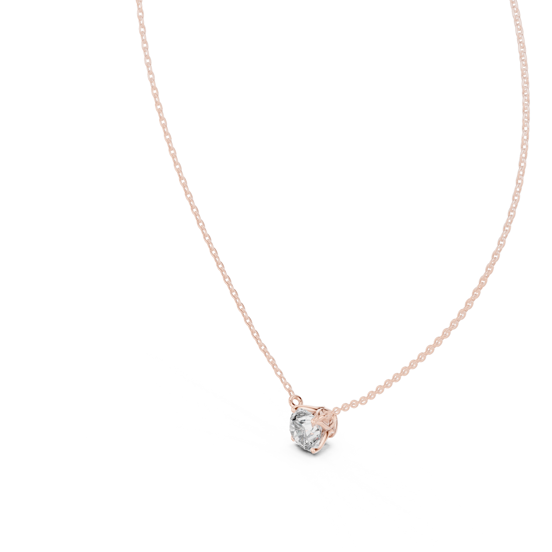 Classic Round Solitaire Diamond Pendant