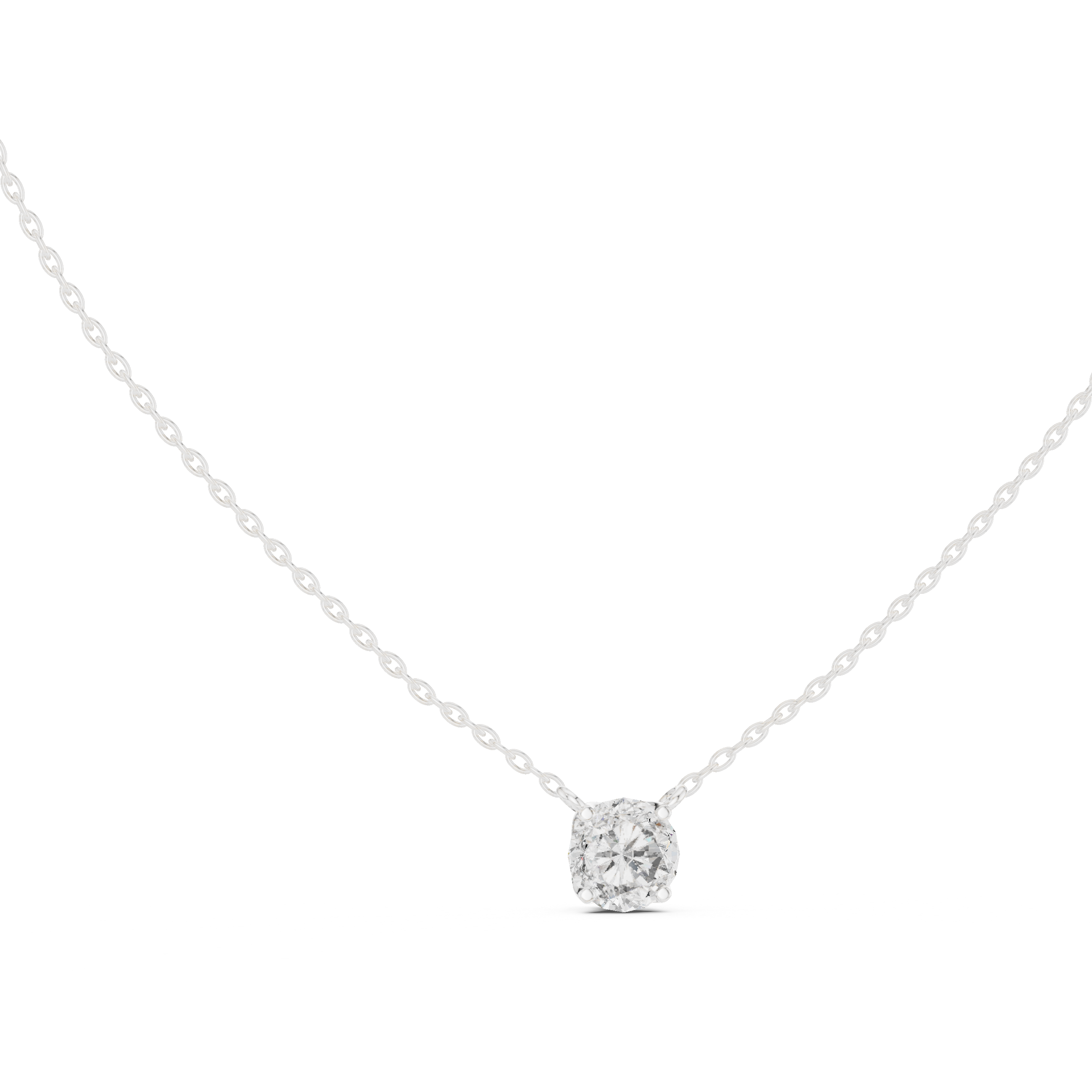 Classic Round Solitaire Diamond Pendant