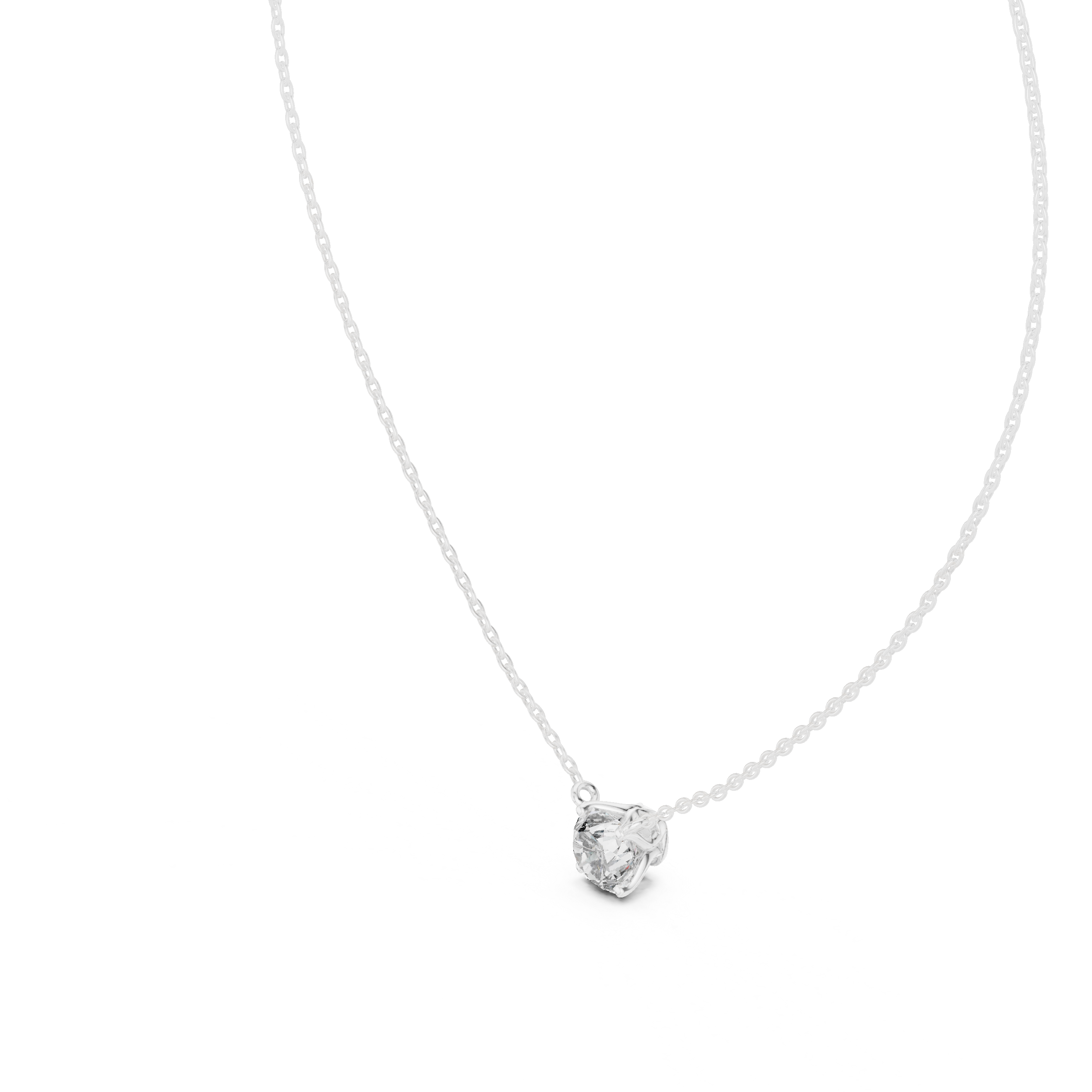 Classic Round Solitaire Diamond Pendant