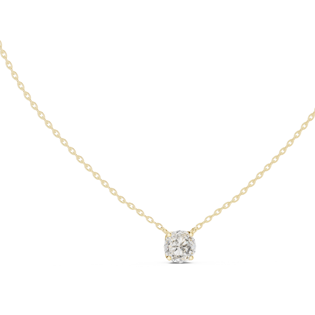 Classic Round Solitaire Diamond Pendant