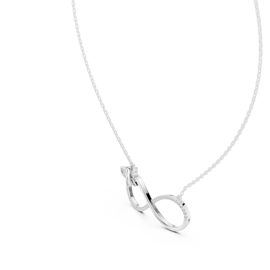 Diamond Butterfly Infinity Pendant