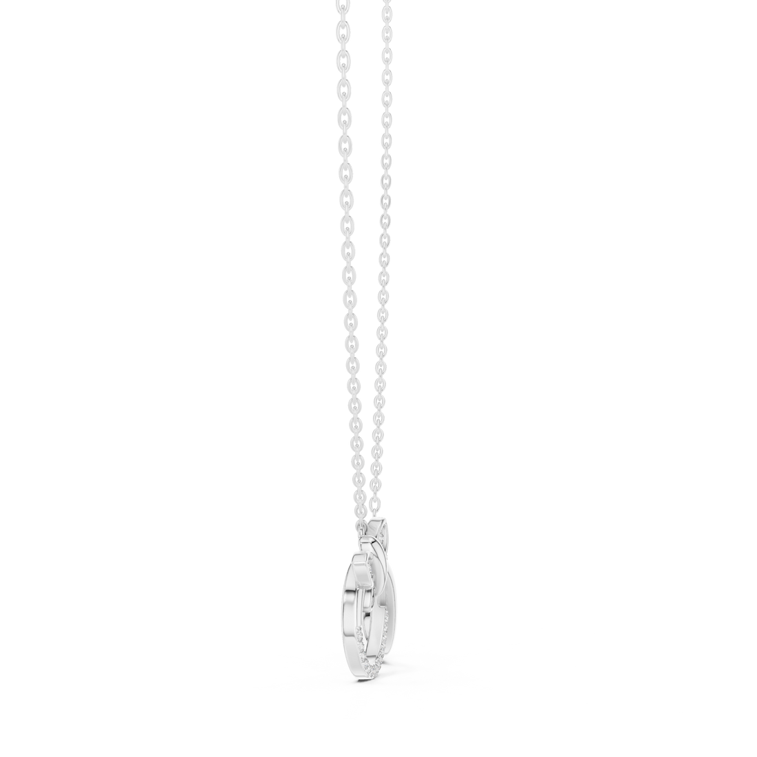 Diamond Butterfly Infinity Pendant