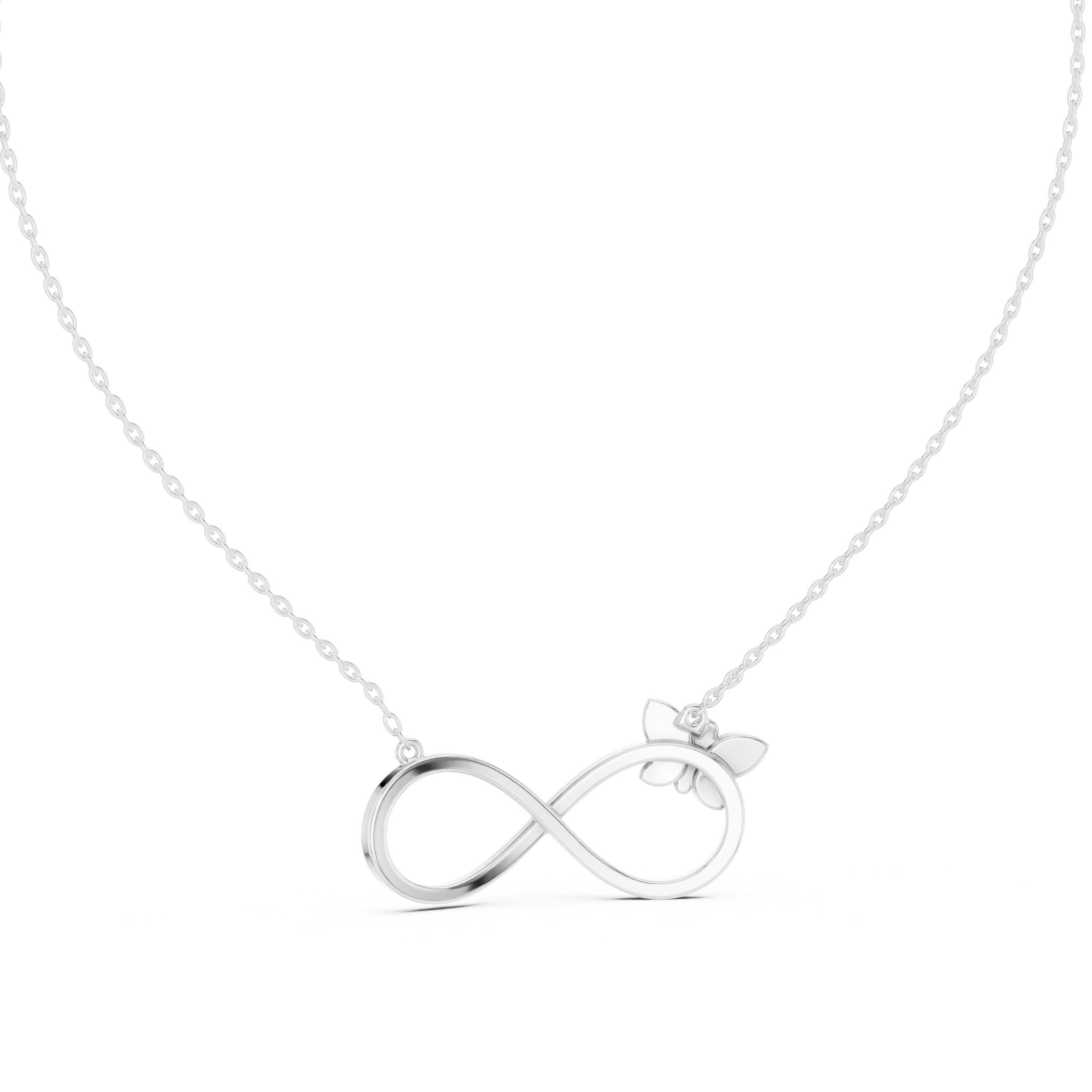 Diamond Butterfly Infinity Pendant