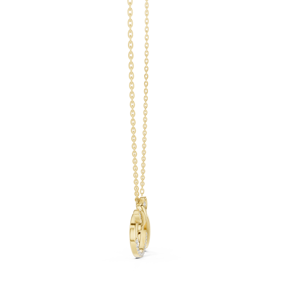 Diamond Butterfly Infinity Pendant