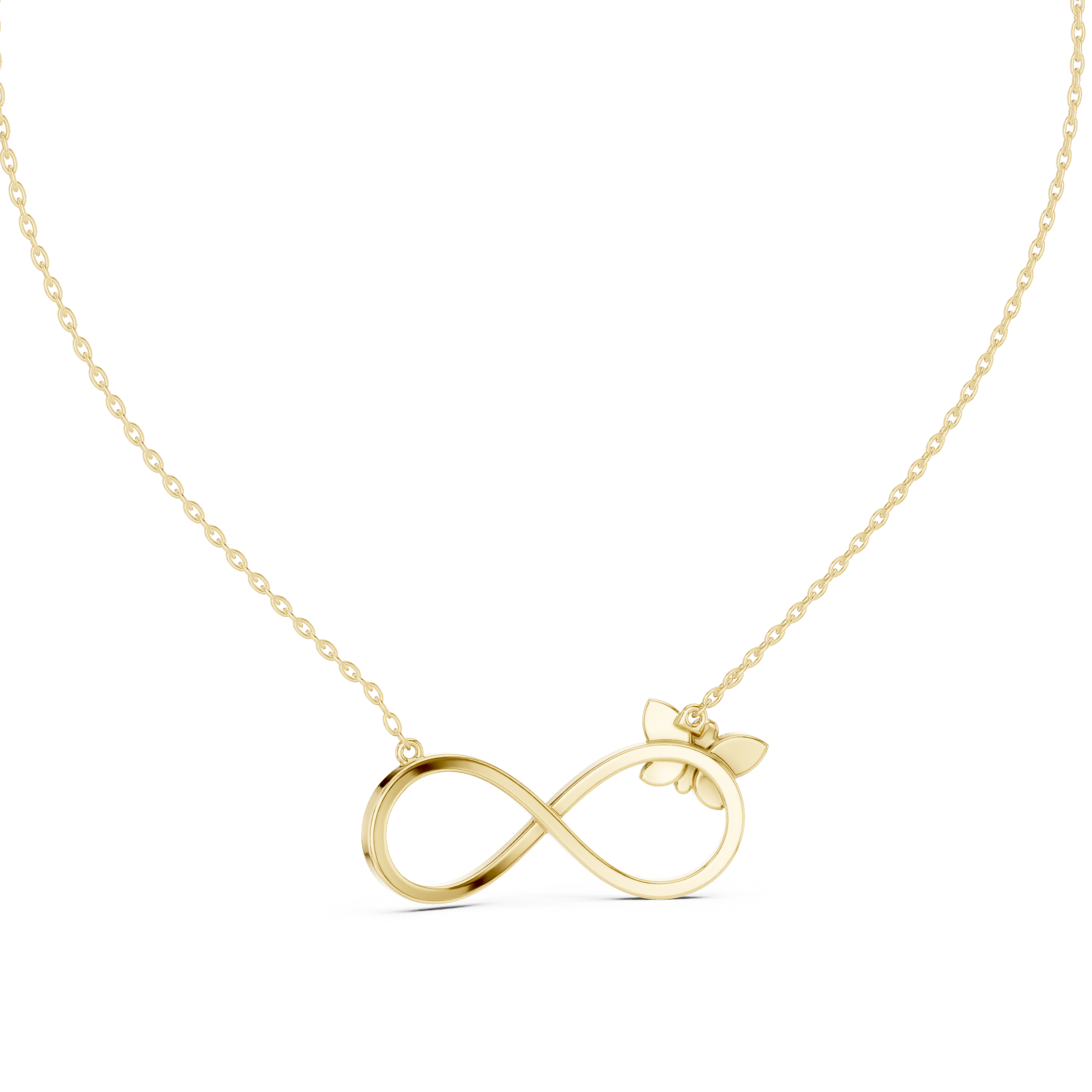 Diamond Butterfly Infinity Pendant