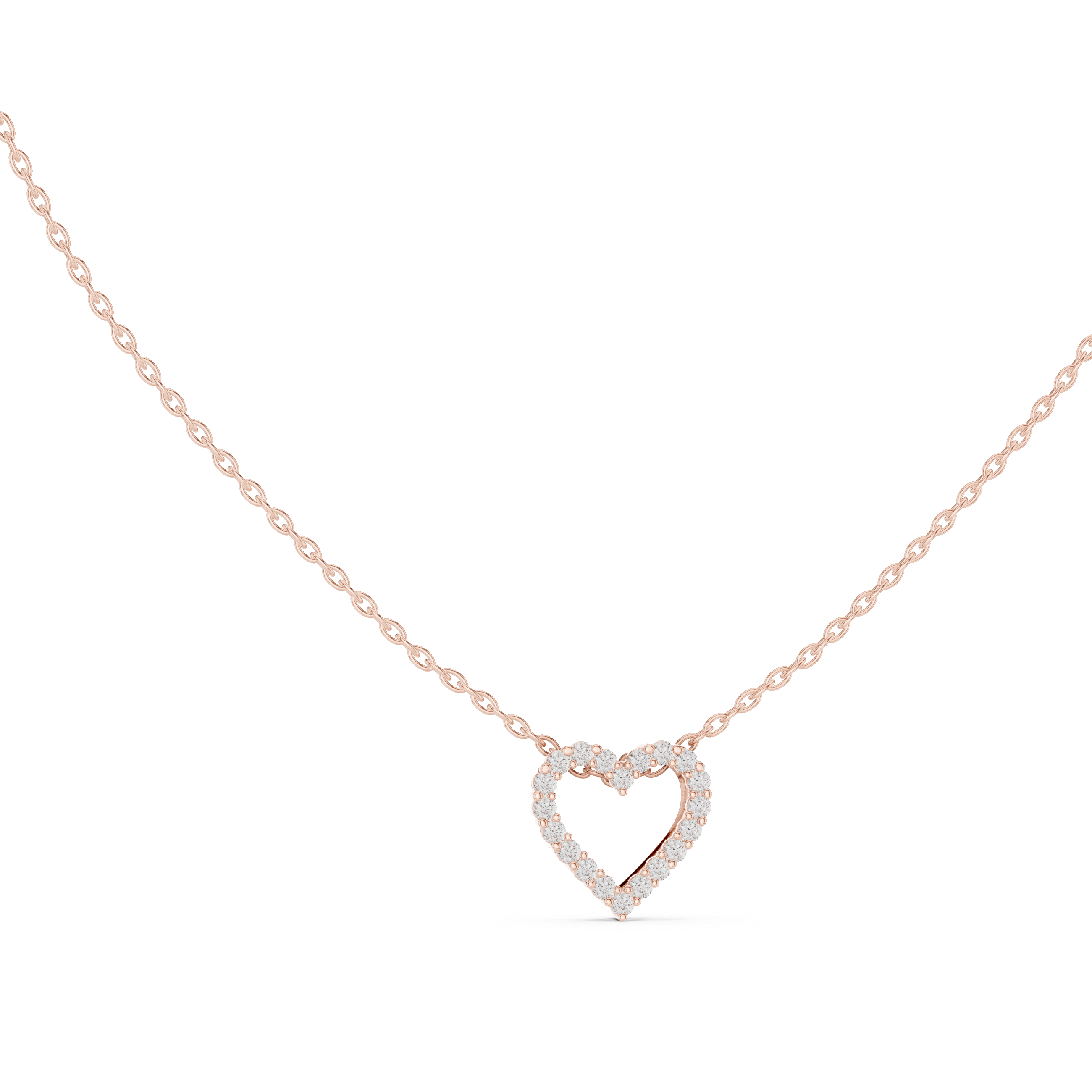 Diamond Open Heart Pendant
