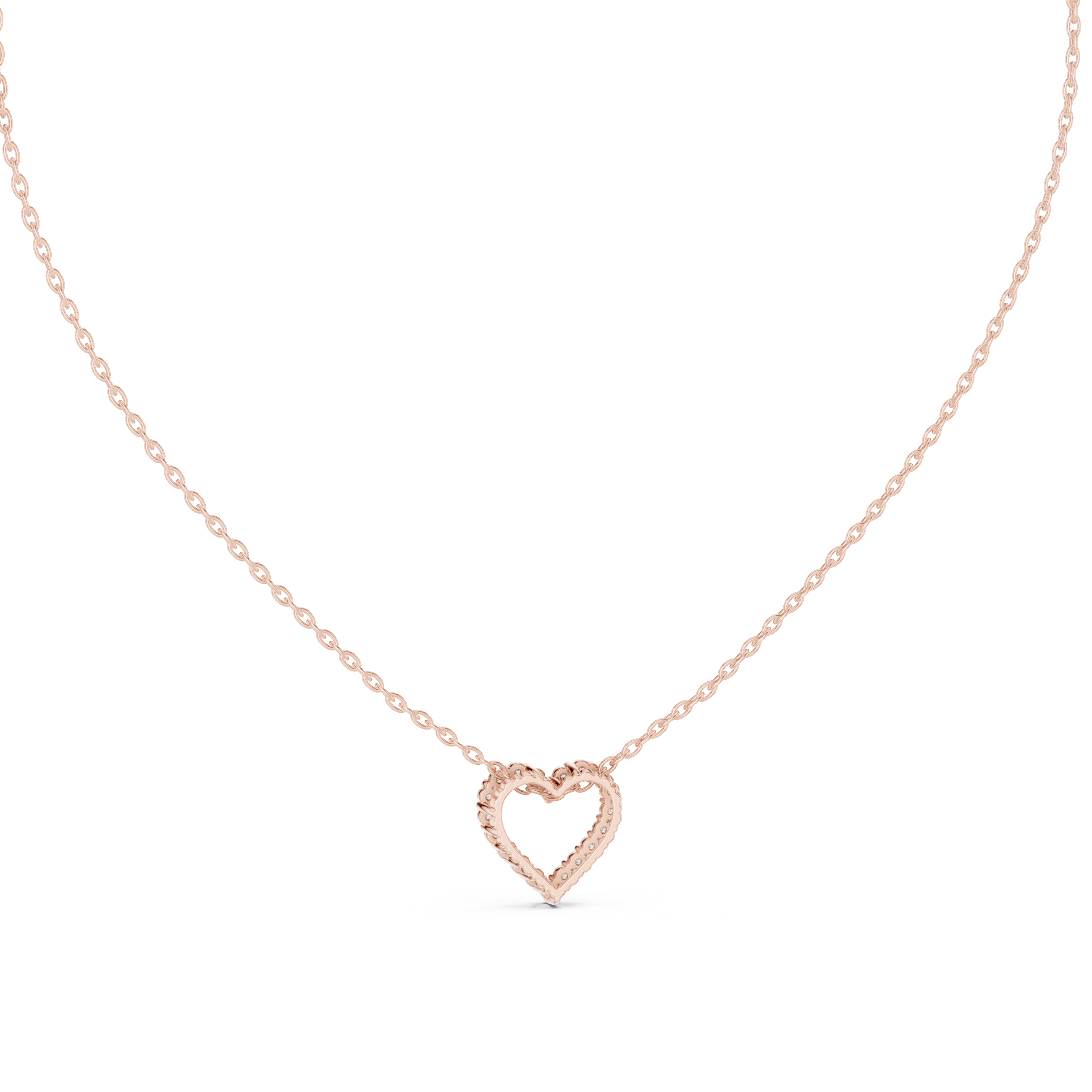 Diamond Open Heart Pendant