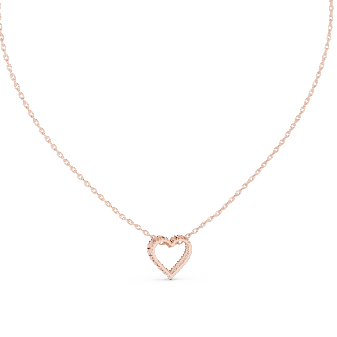 Diamond Open Heart Pendant