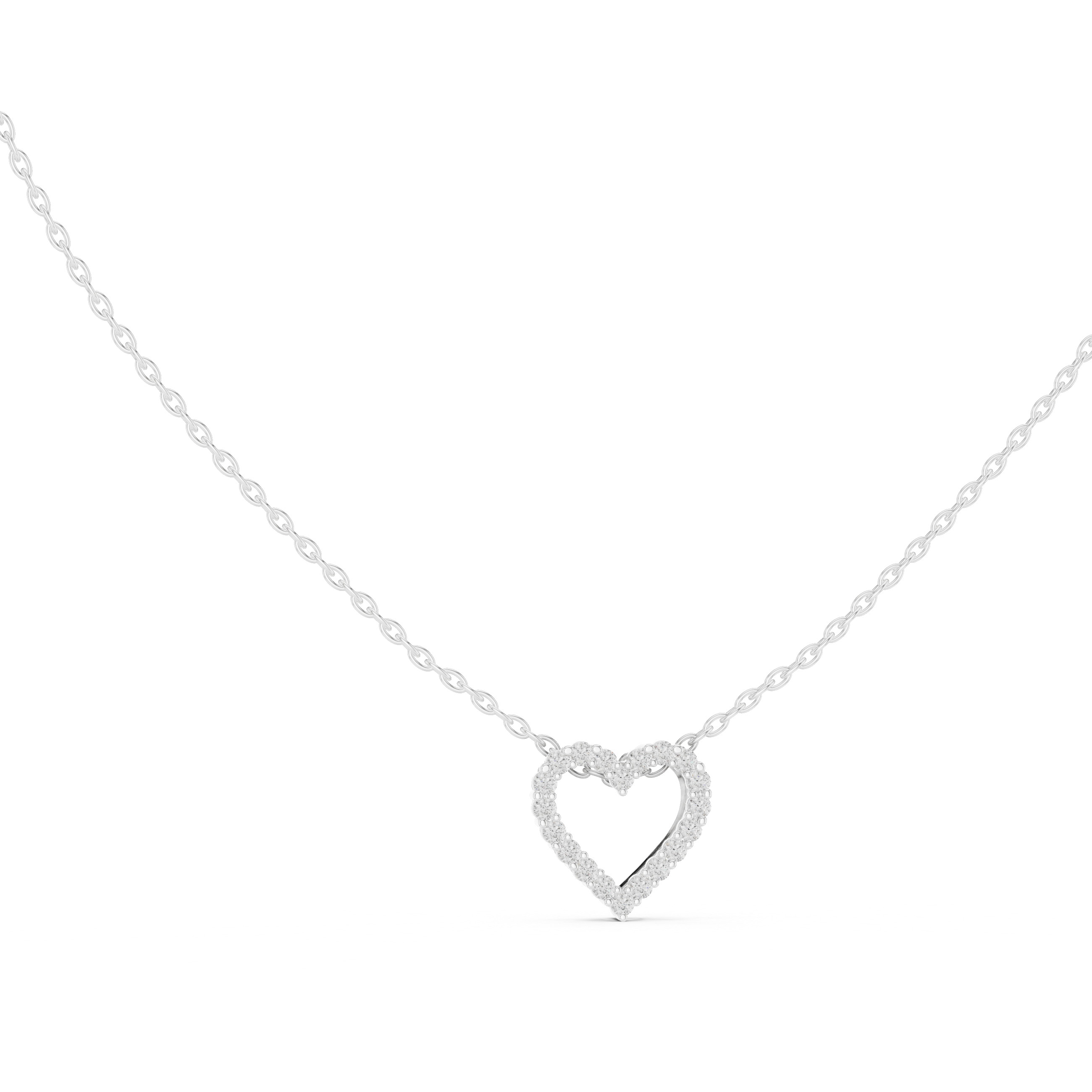 Diamond Open Heart Pendant