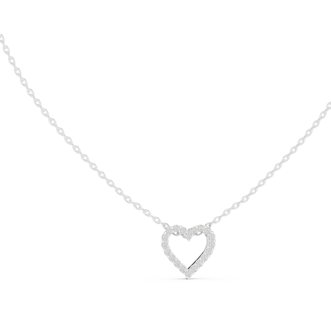 Diamond Open Heart Pendant