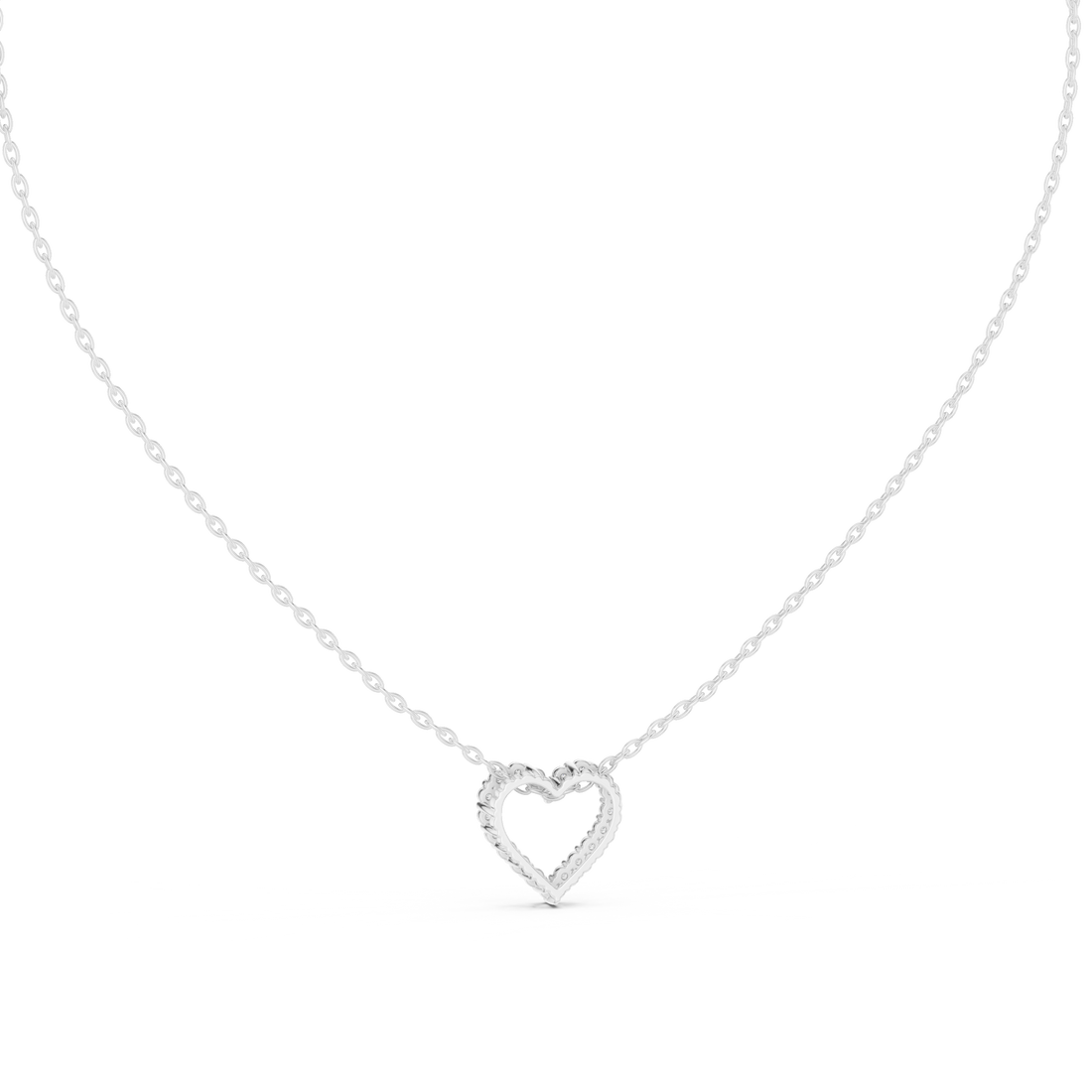 Diamond Open Heart Pendant