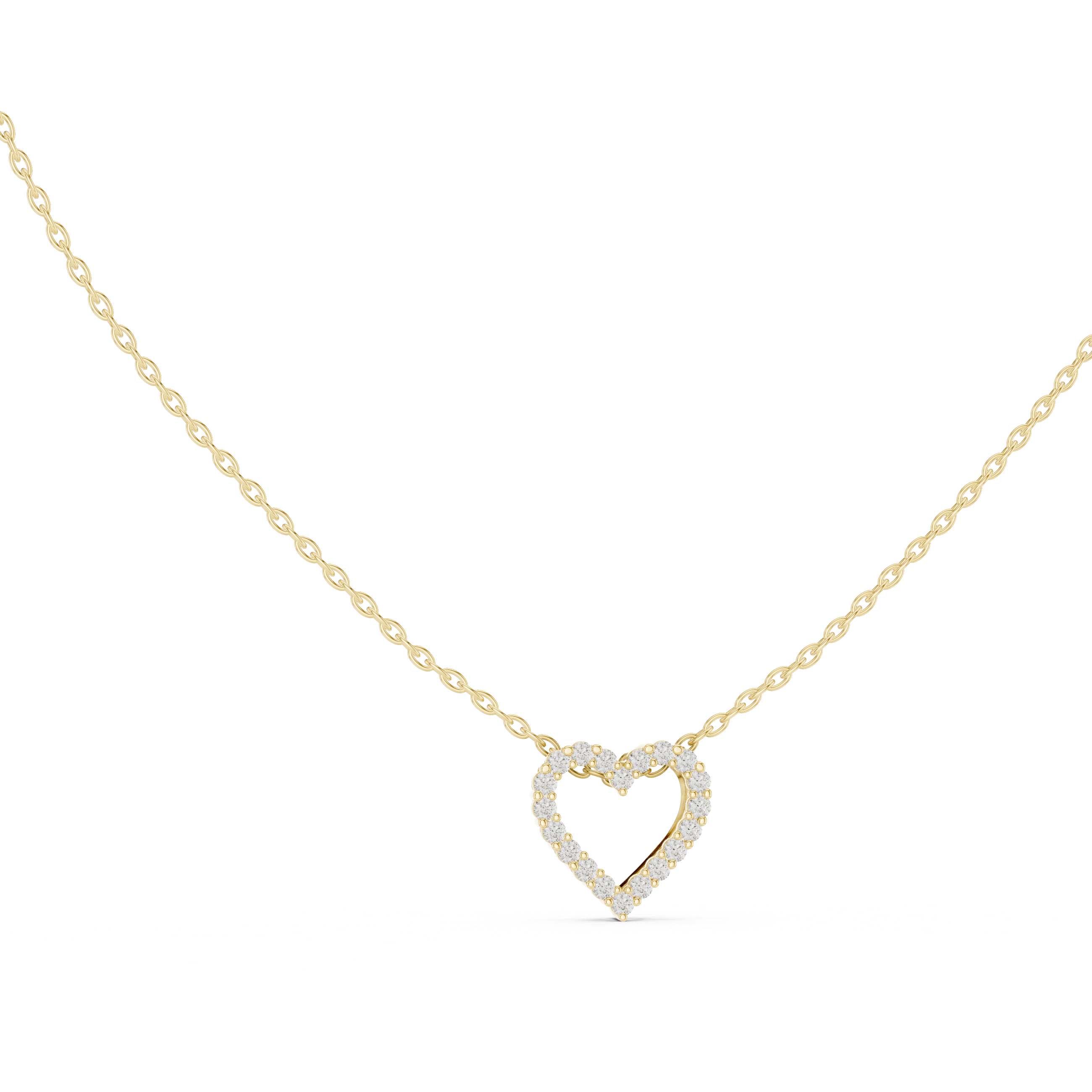 Diamond Open Heart Pendant