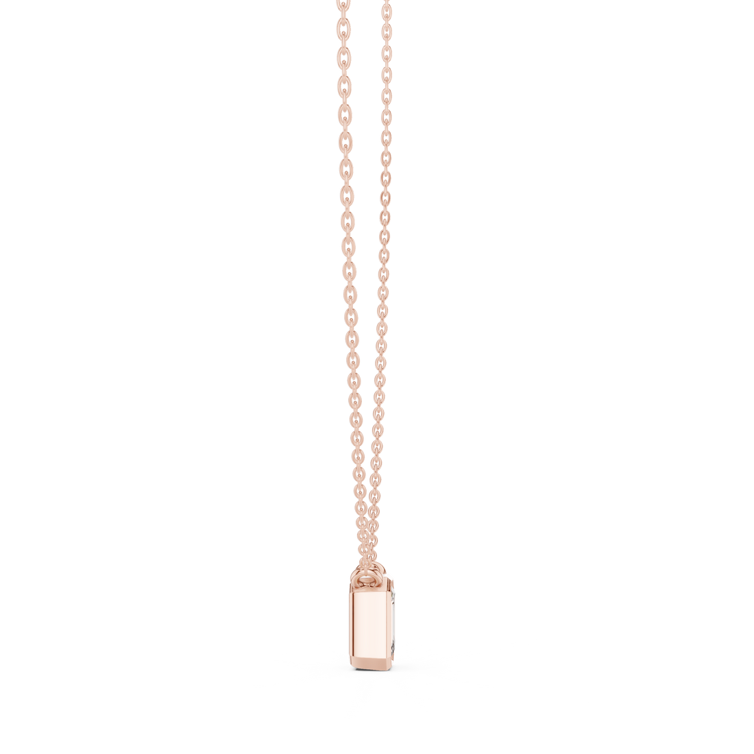 Emerald-Cut Solitaire Diamond Pendant