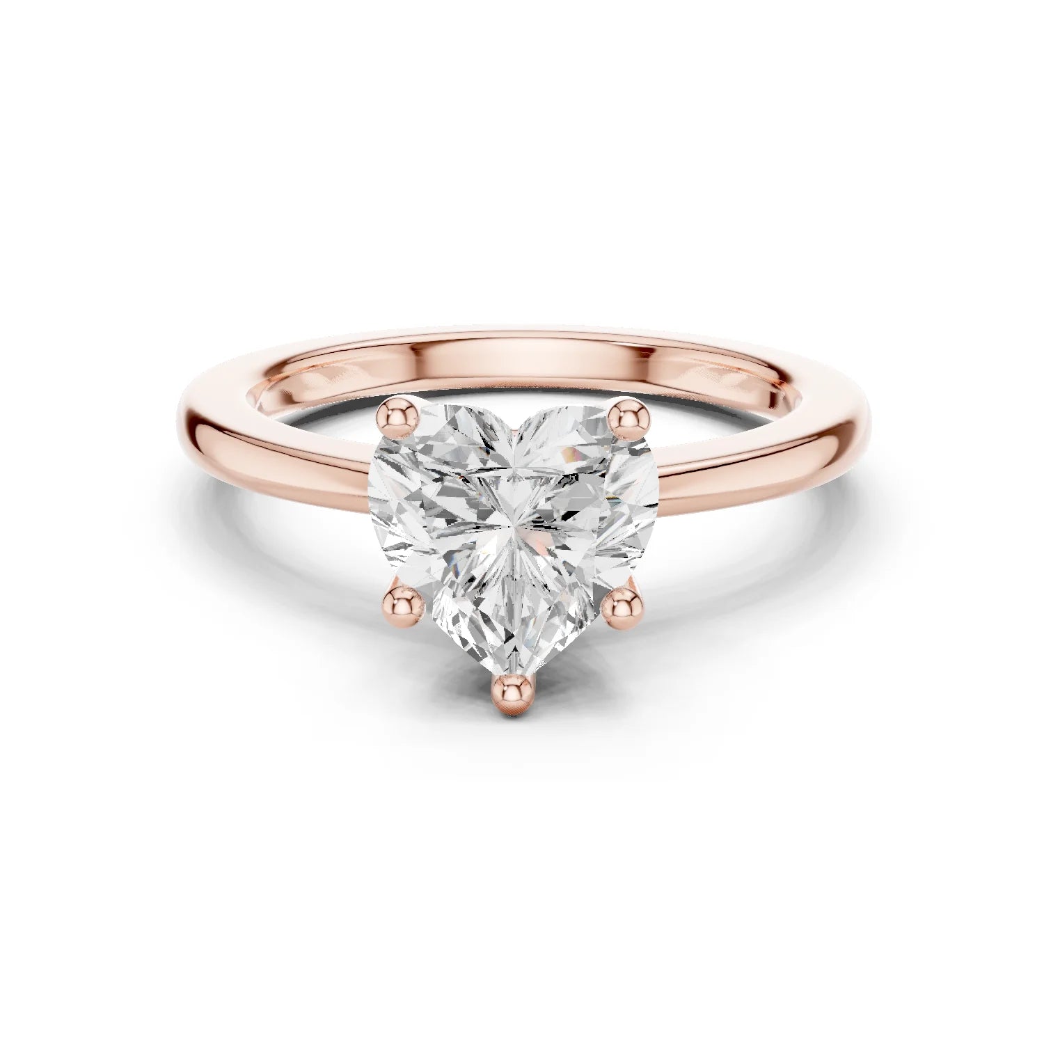 Heart Radiance Solitaire Heart Shaped Diamond Ring in Rose Gold, Australia