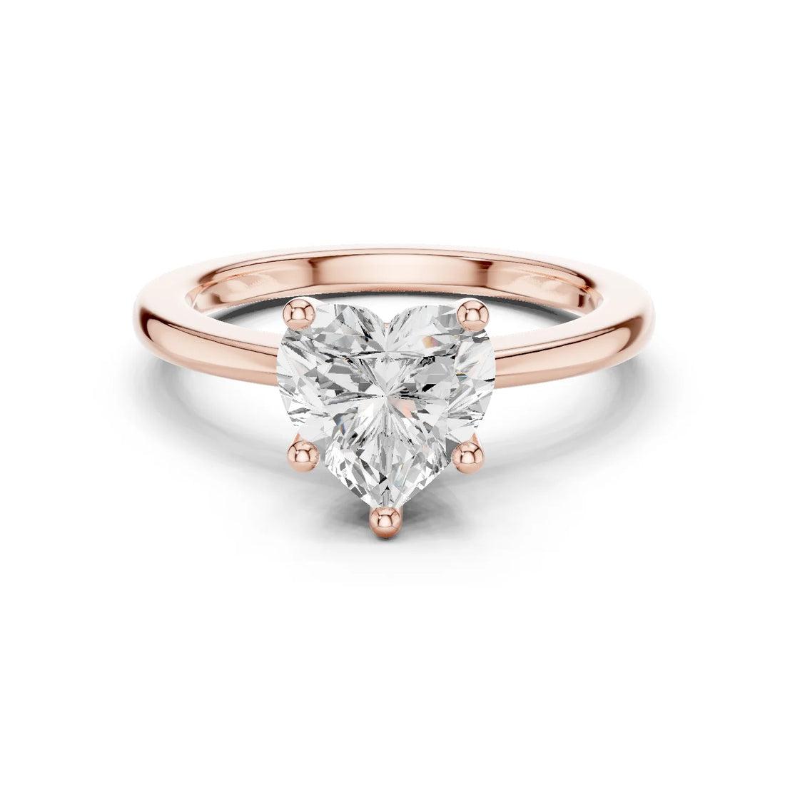 Heart Radiance Solitaire Heart Shaped Diamond Ring in Rose Gold, Australia