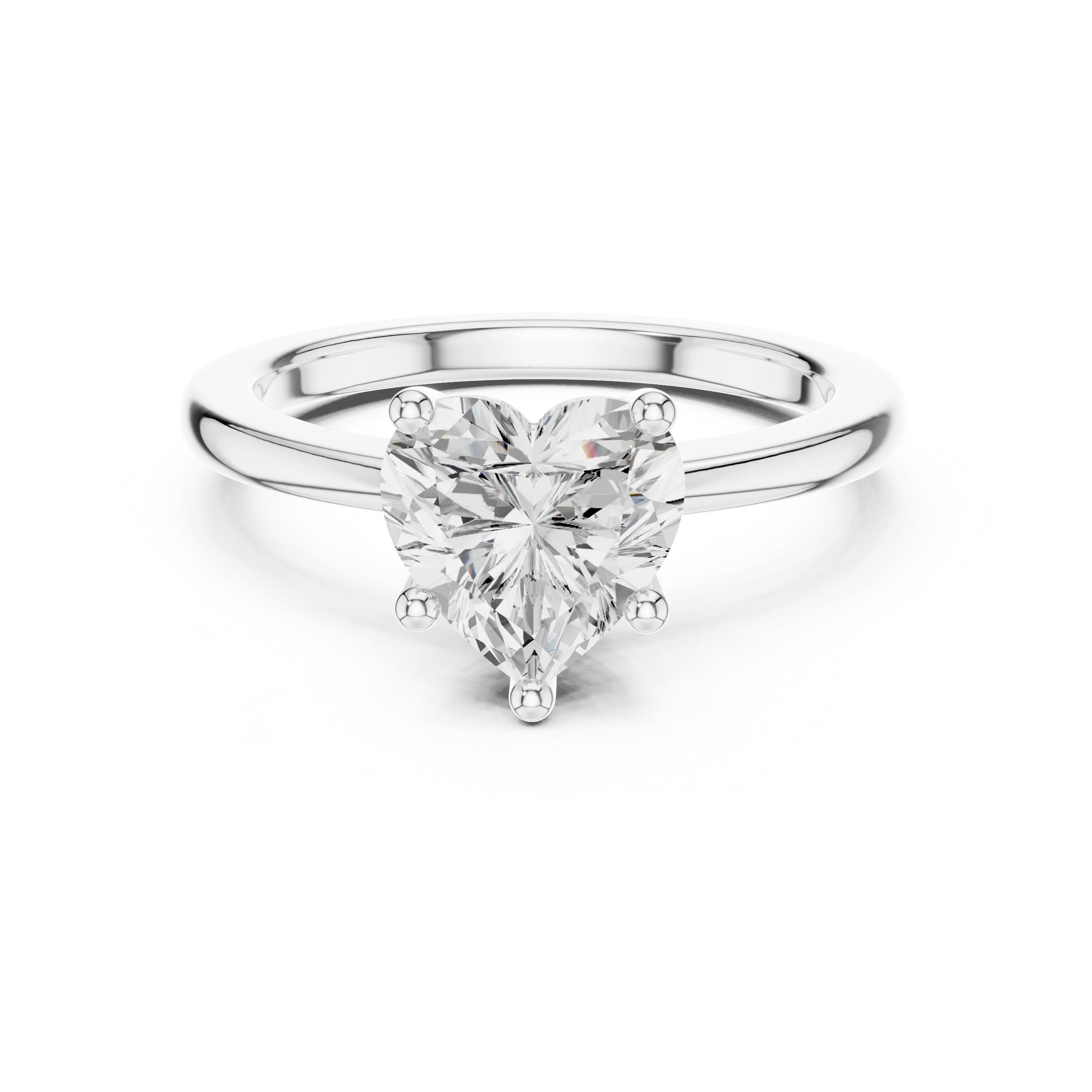 Heart Radiance Solitaire Heart Shaped Diamond Ring in White Gold, Australia