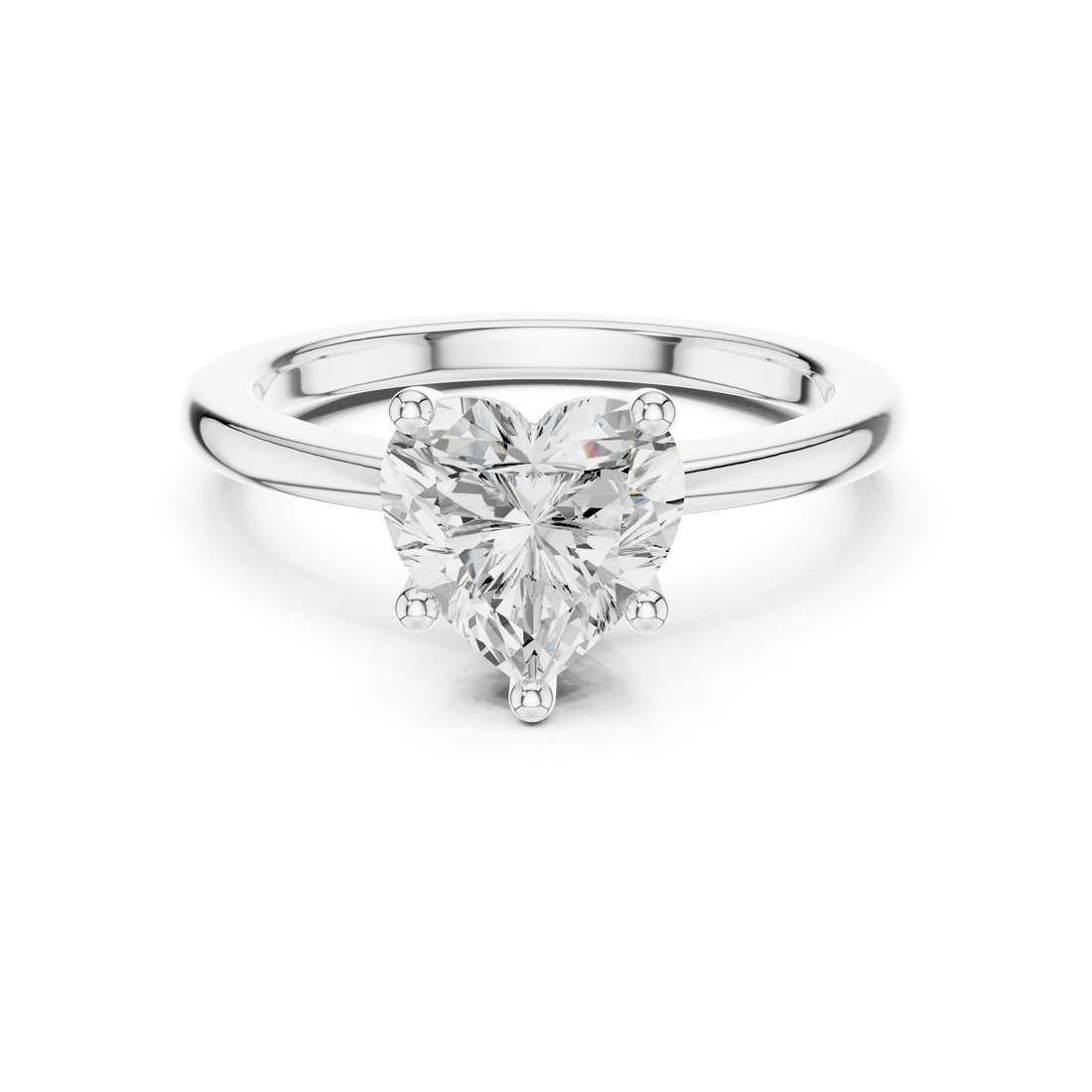 Heart Radiance Solitaire Heart Shaped Diamond Ring in White Gold, Australia