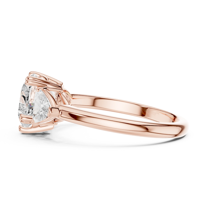 Juliette Romantic Heart Three-Stone Diamond Ring