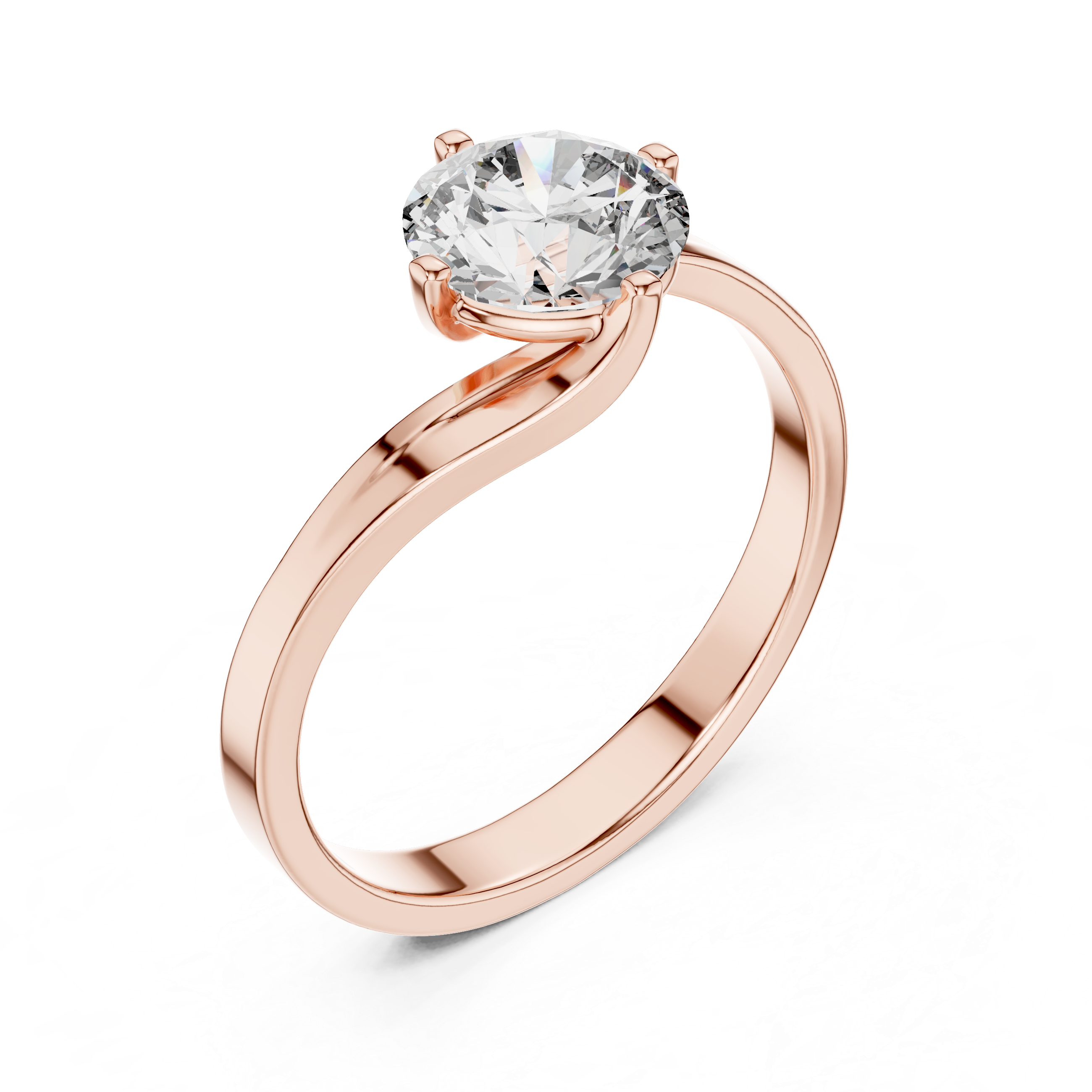 Elegant Wrap Solitaire Diamond Ring