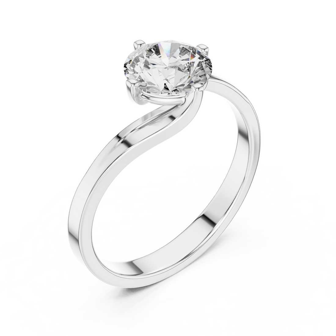 Elegant Wrap Solitaire Diamond Ring
