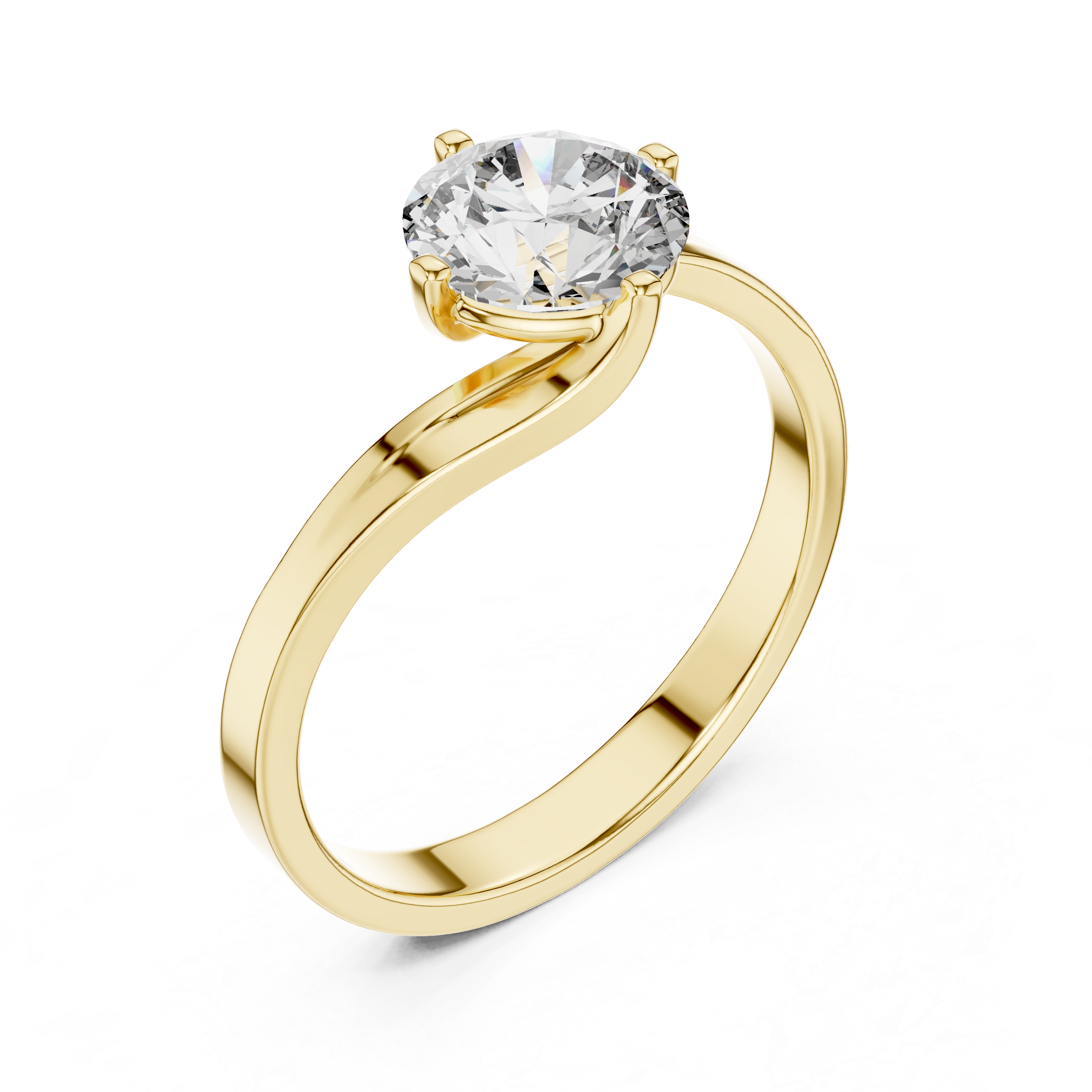 Elegant Wrap Solitaire Diamond Ring