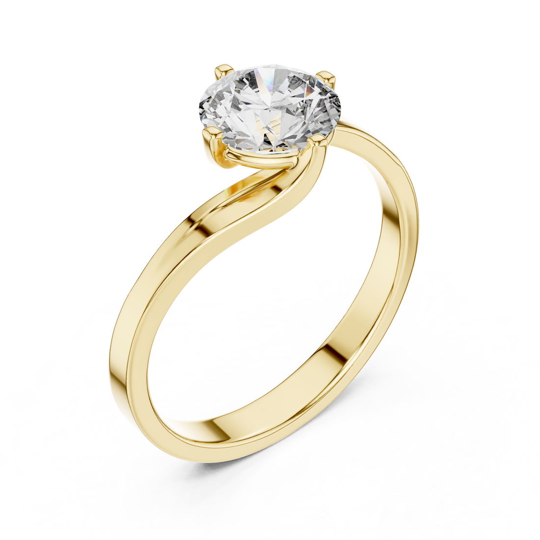 Elegant Wrap Solitaire Diamond Ring