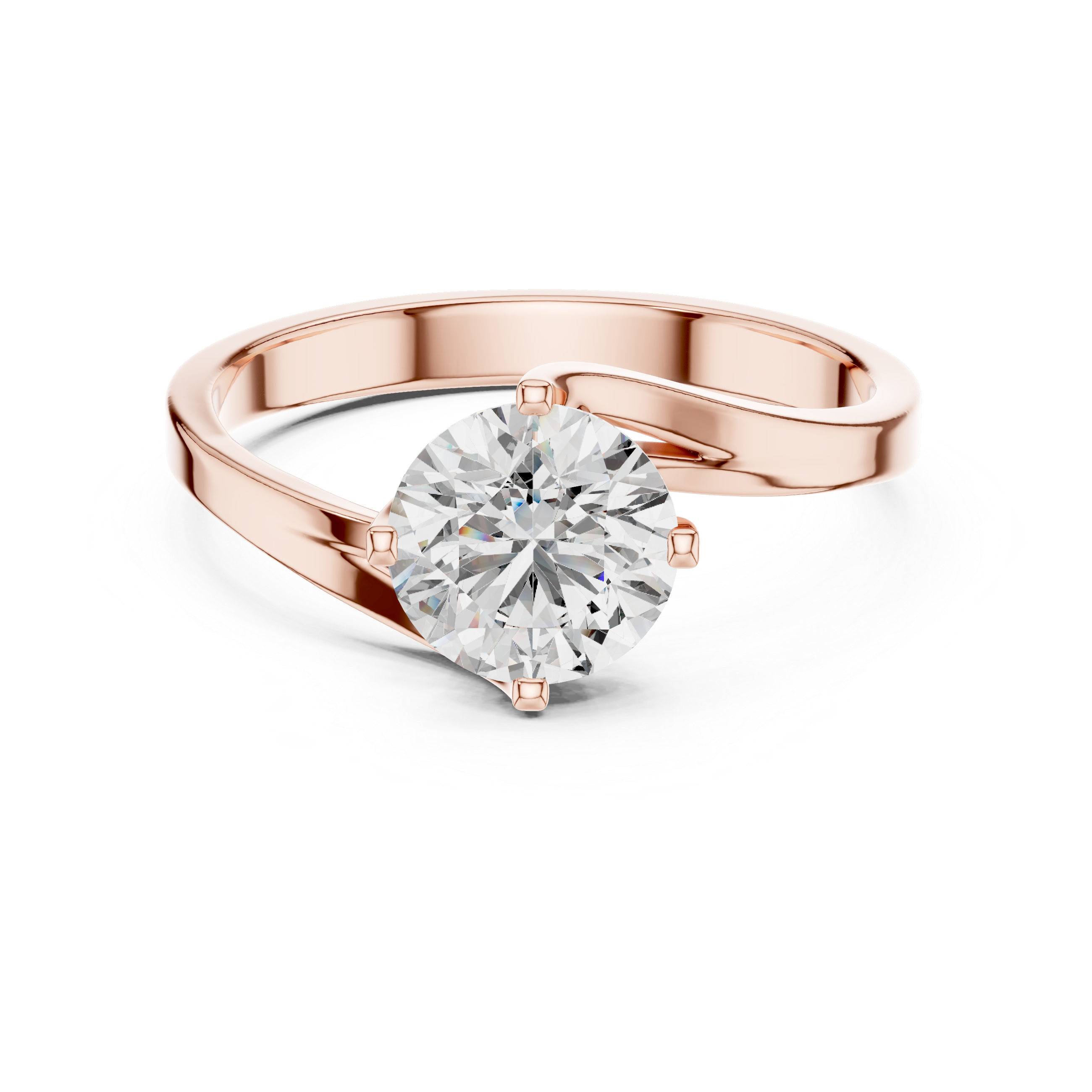 Elegant Wrap Solitaire Diamond Ring