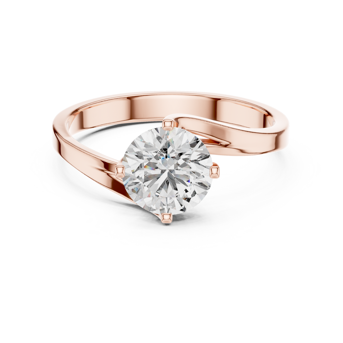 Elegant Wrap Solitaire Diamond Ring