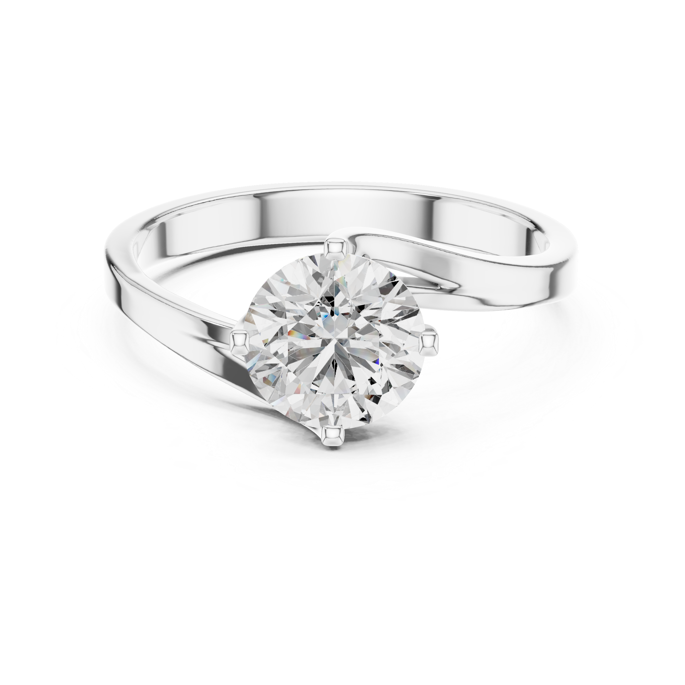 Elegant Wrap Solitaire Diamond Ring
