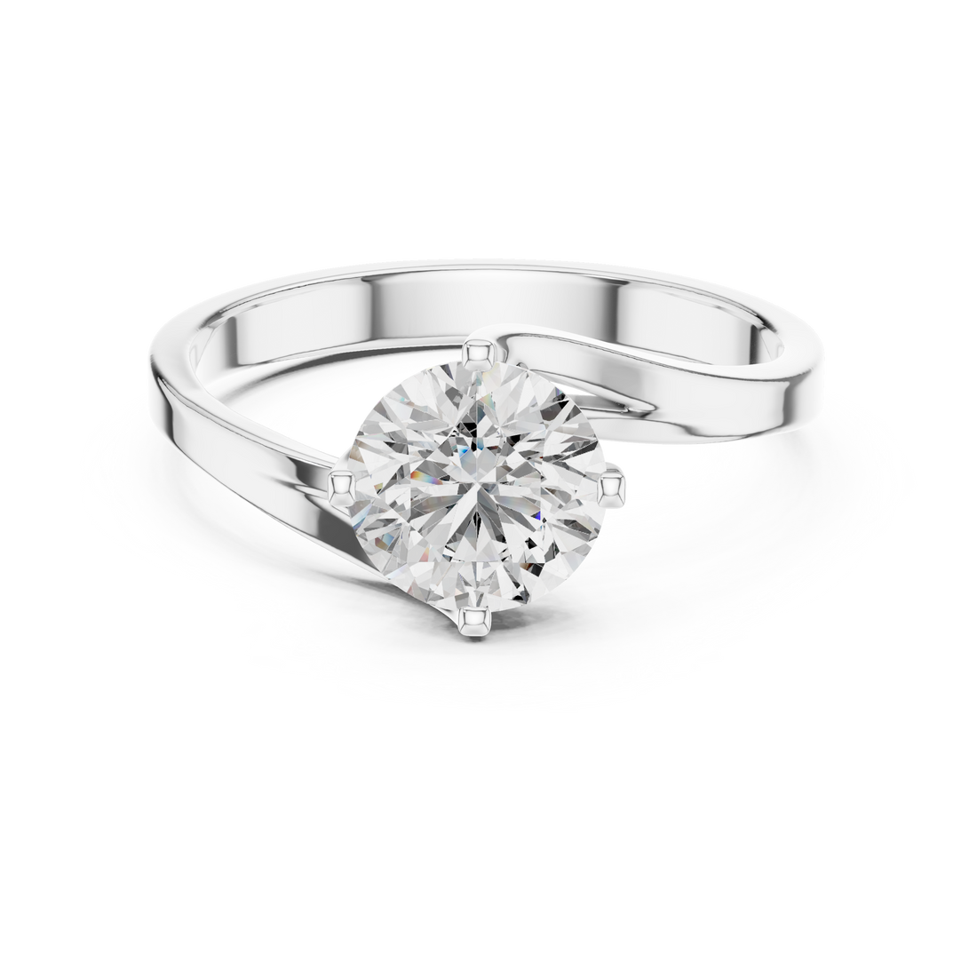 Elegant Wrap Solitaire Diamond Ring
