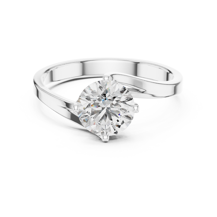 Elegant Wrap Solitaire Diamond Ring