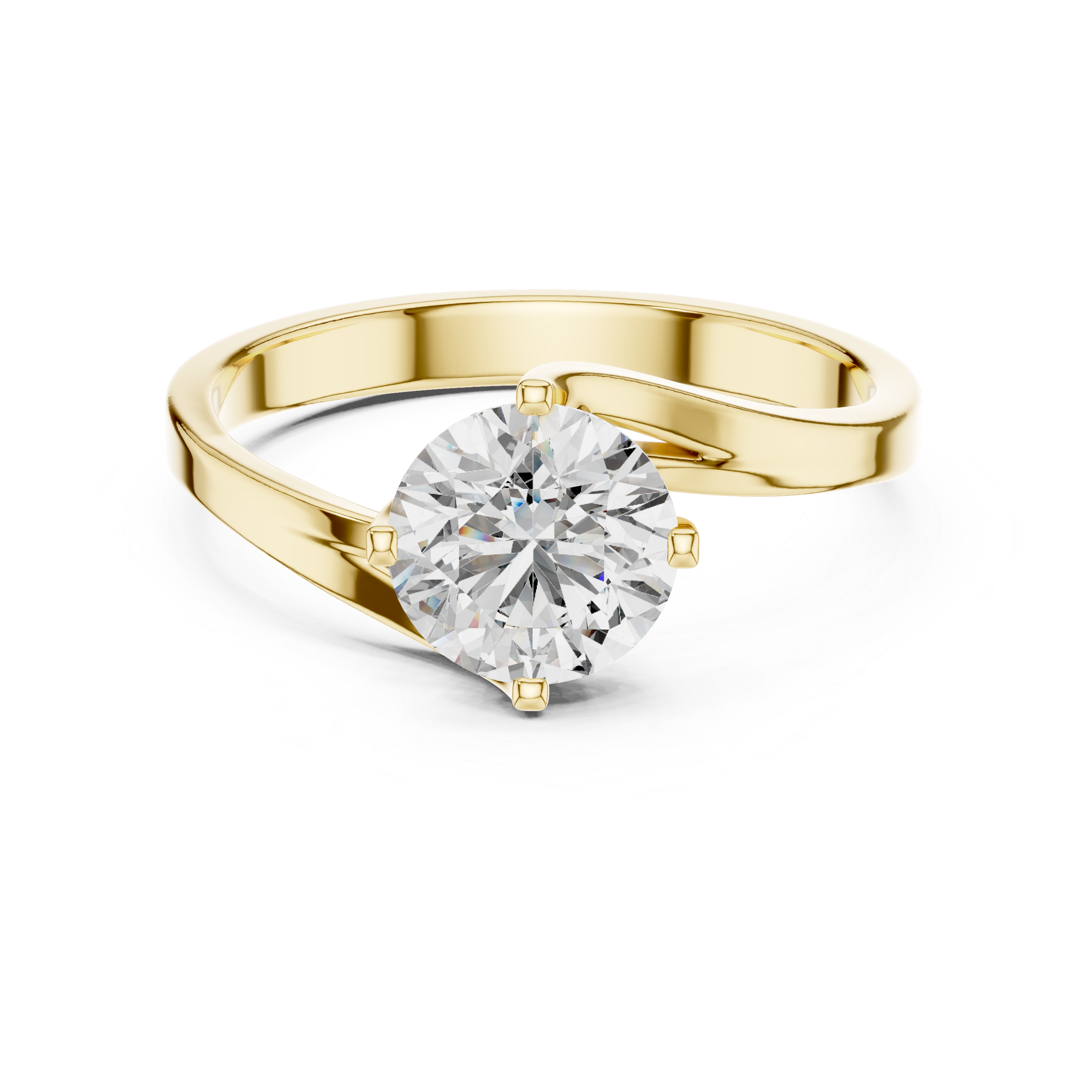 Elegant Wrap Solitaire Diamond Ring