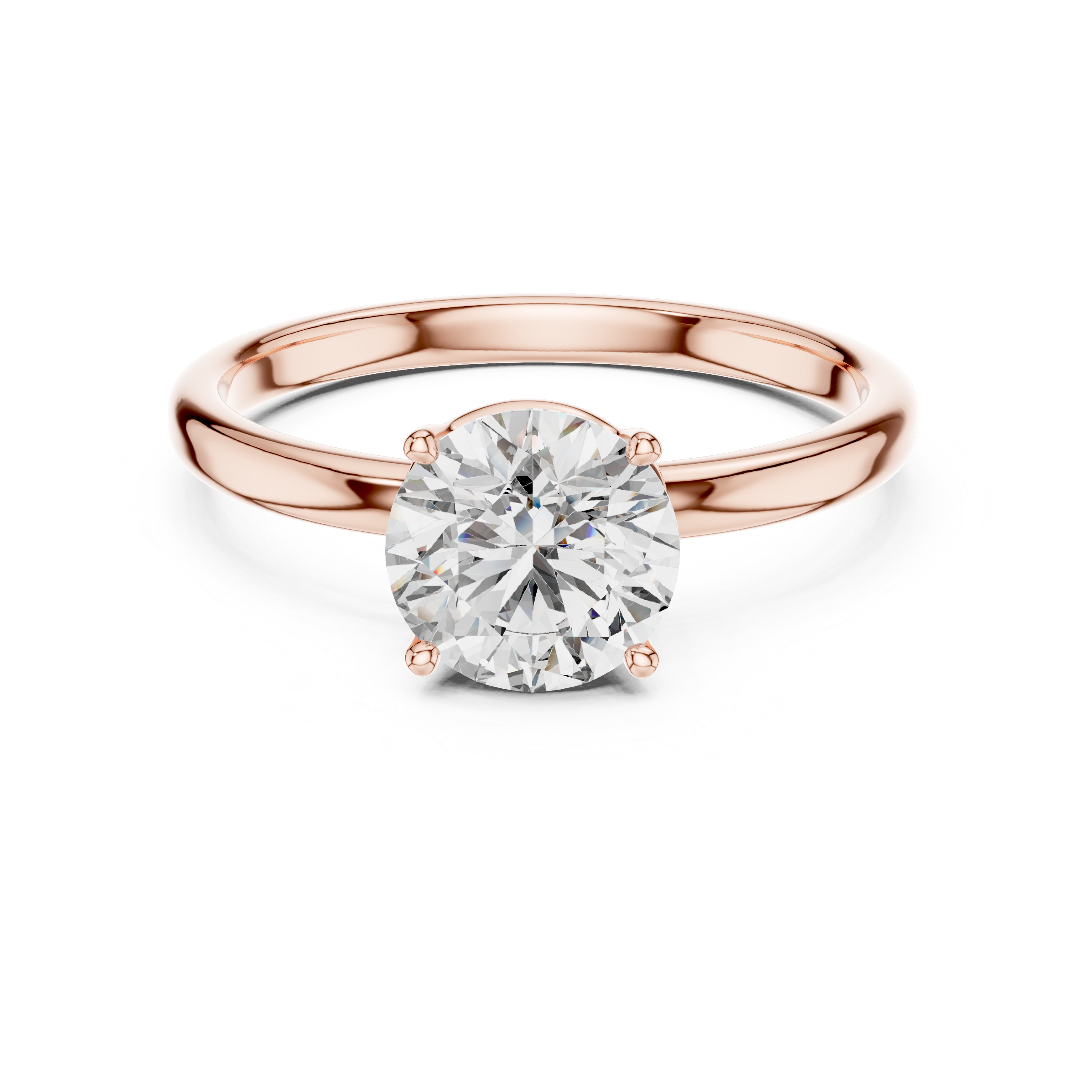 Classic Four-Prong Solitaire Diamond Ring
