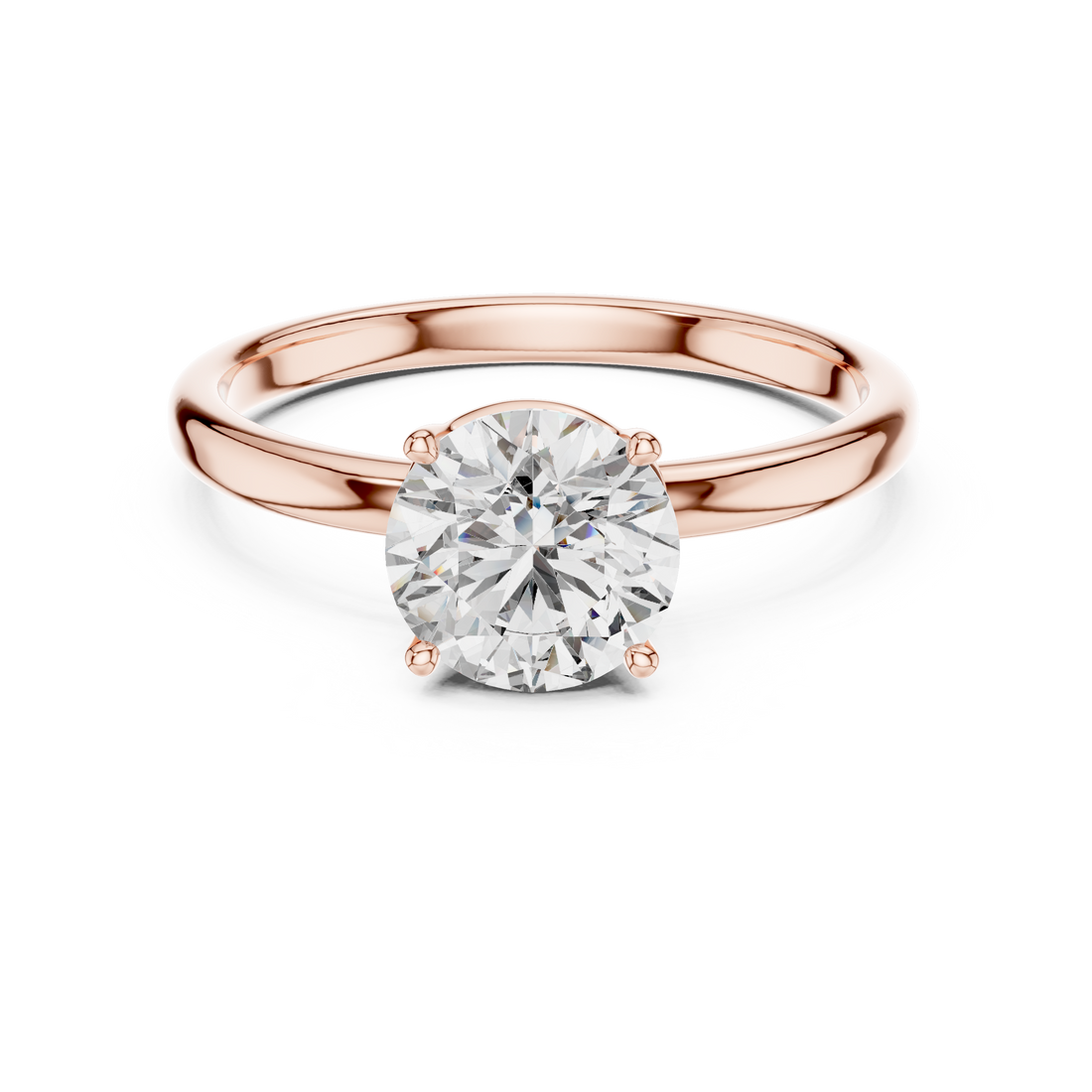 Classic Four-Prong Solitaire Diamond Ring