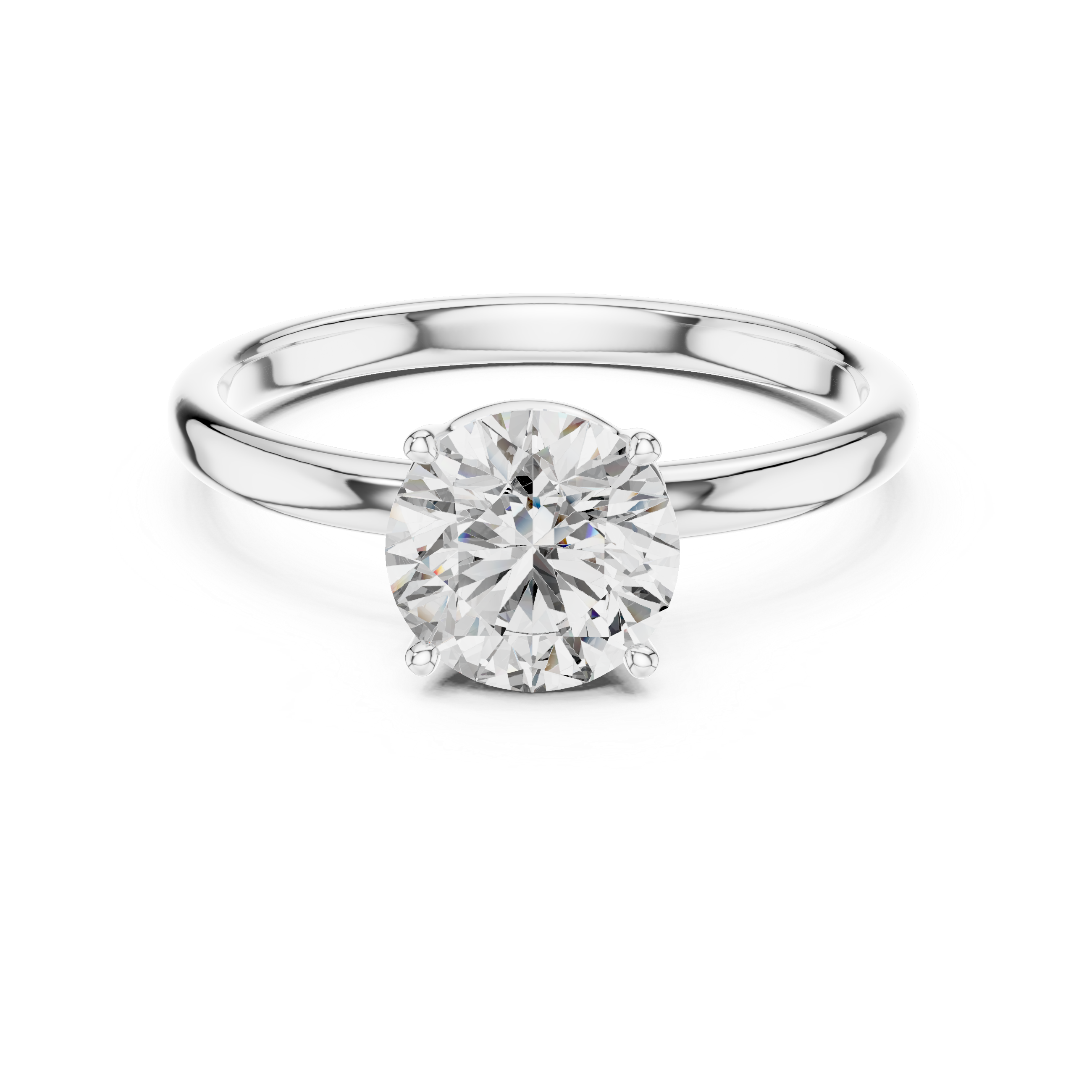 Classic Four-Prong Solitaire Diamond Ring