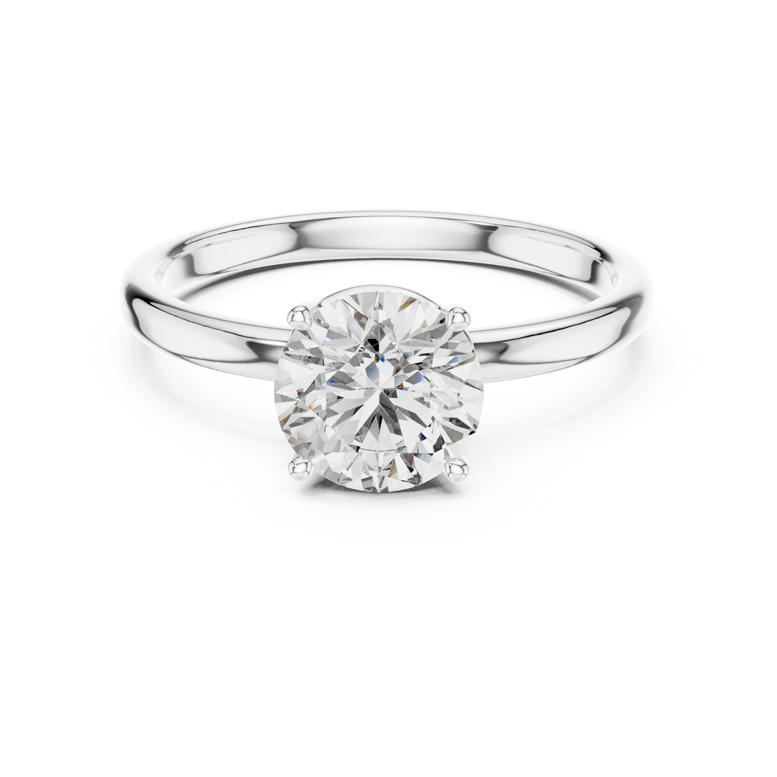 Classic Four-Prong Solitaire Diamond Ring