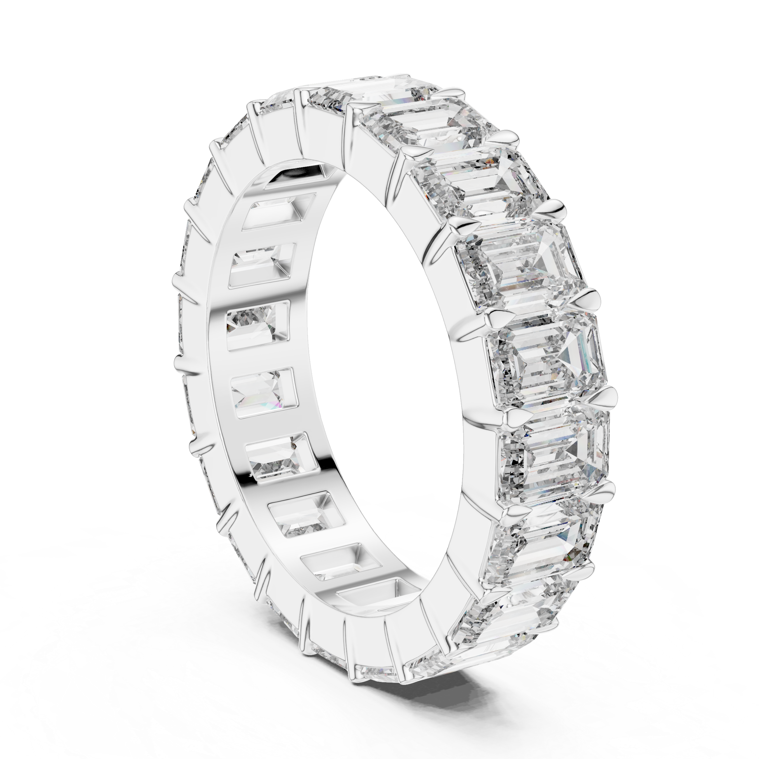 Emerald-Cut Full Eternity Diamond Band