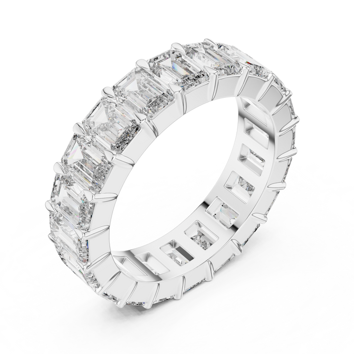Emerald-Cut Full Eternity Diamond Band